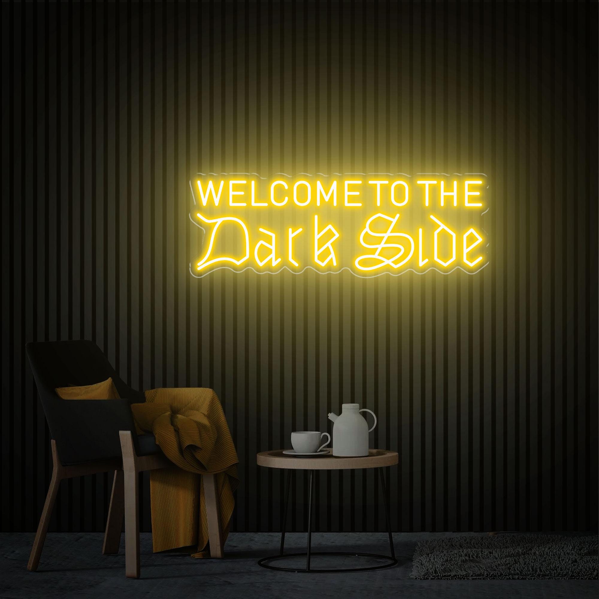 Welcome to the Dark Side Neon Sign, Gaming Room Decor, Man Cave Bedroom Wall Decor, Personalised Gifts