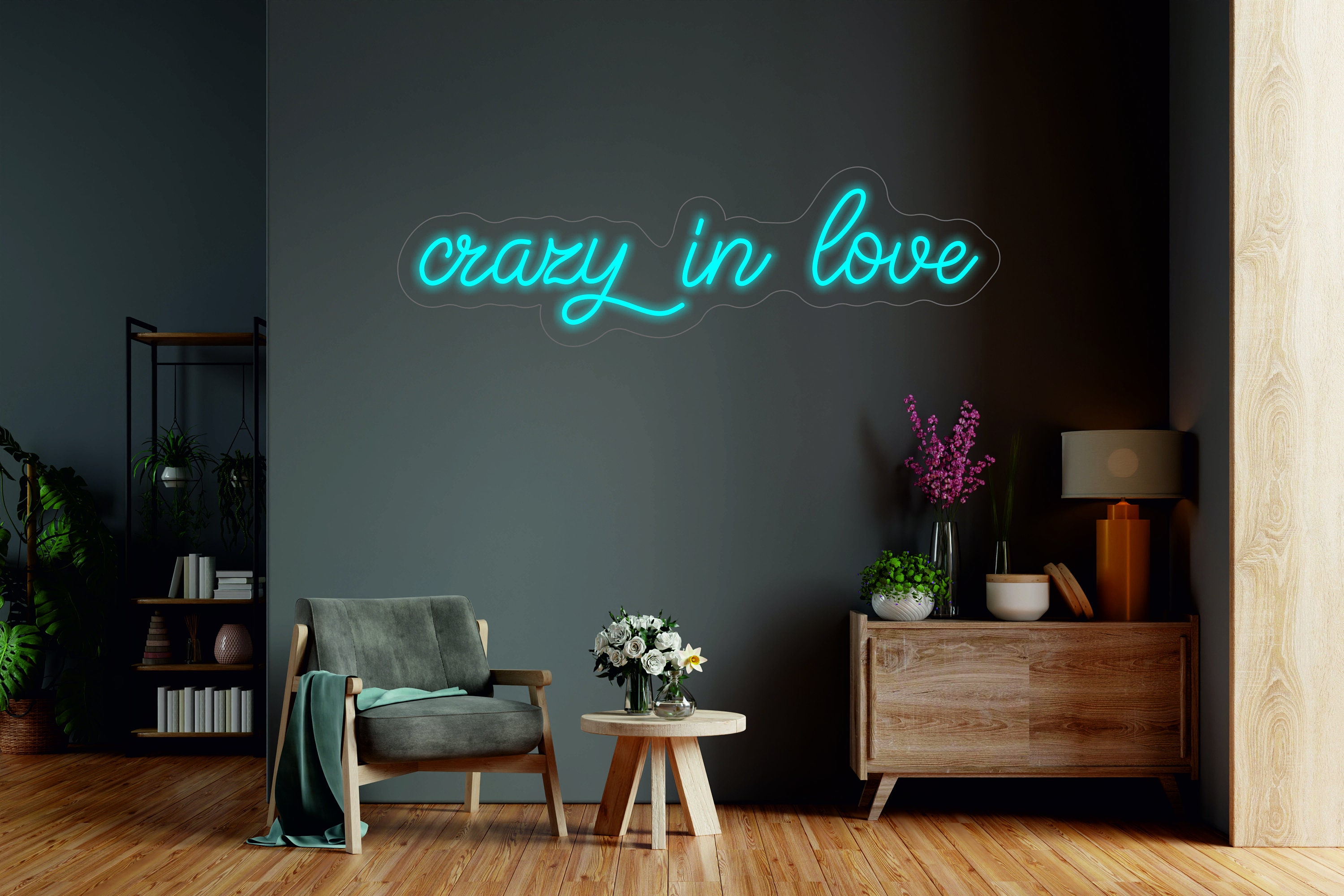 Crazy In Love - Led Neon Sign, Custom Wedding Decoration, Love Neon Sign, Gift For Her Neon Sign