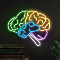 Brain Neon Sign, Brain Led Sign, Brain Light Sign, Modern Neon Sign, Multicolor Neon Sign, Neon Light Sign For Wall, Brain Wall Art Decor