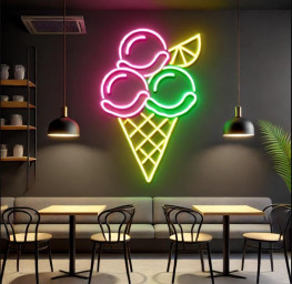 Ice Cream Neon Light, Wall Hangings Decor For Home, Bar Neon Sign, Kitchen Decor