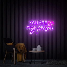 You're My Person Neon Sign, Personalized Wedding Decor Led Lights, Home Bedroom Neon Wall Art, Gift for Her, Custom Engagement Gifts