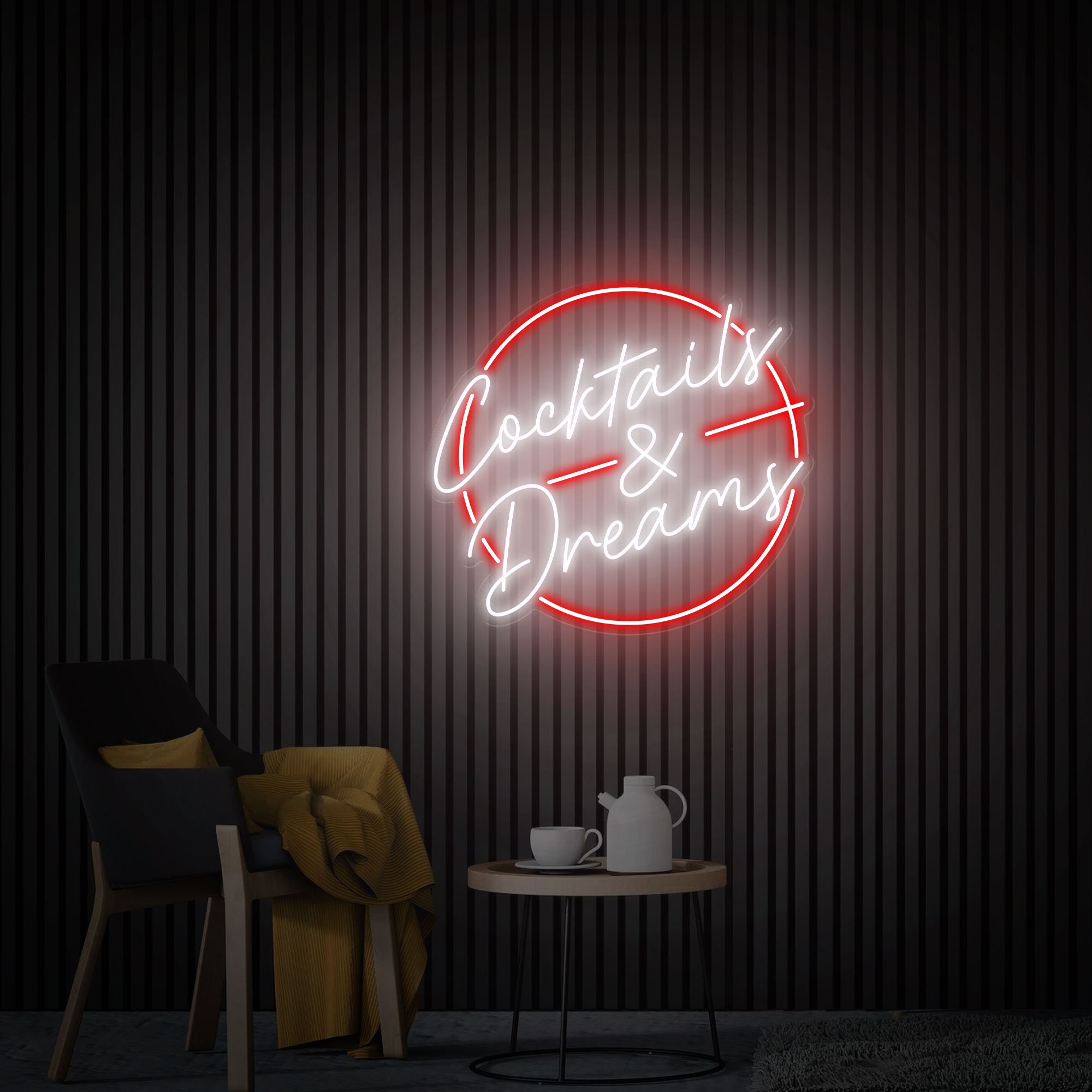 Cocktails and Dreams Neon Sign, Cocktails Bar Wall Decor Art, Cocktails Bar Led Sign, Home Bar Decor, Custom Neon Sign Bar