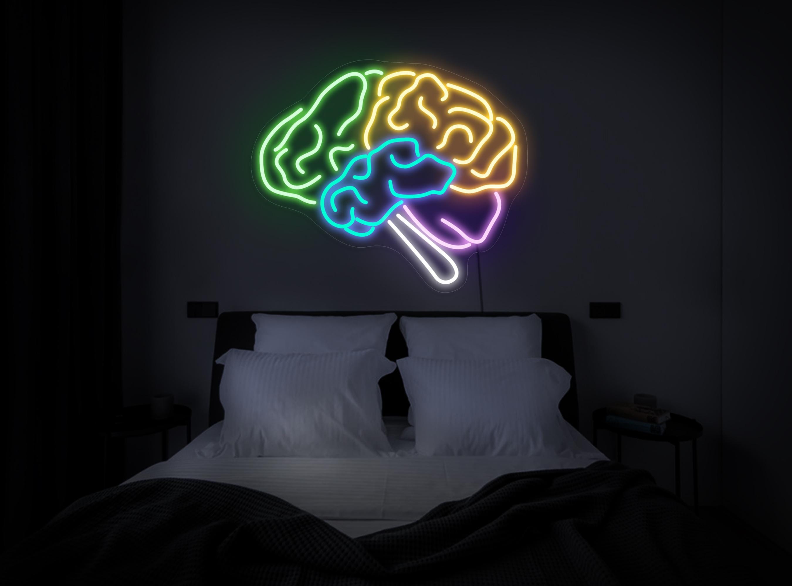 Brain Neon Sign, Brain Led Sign, Brain Light Sign, Modern Neon Sign, Multicolor Neon Sign, Neon Light Sign For Wall, Brain Wall Art Decor
