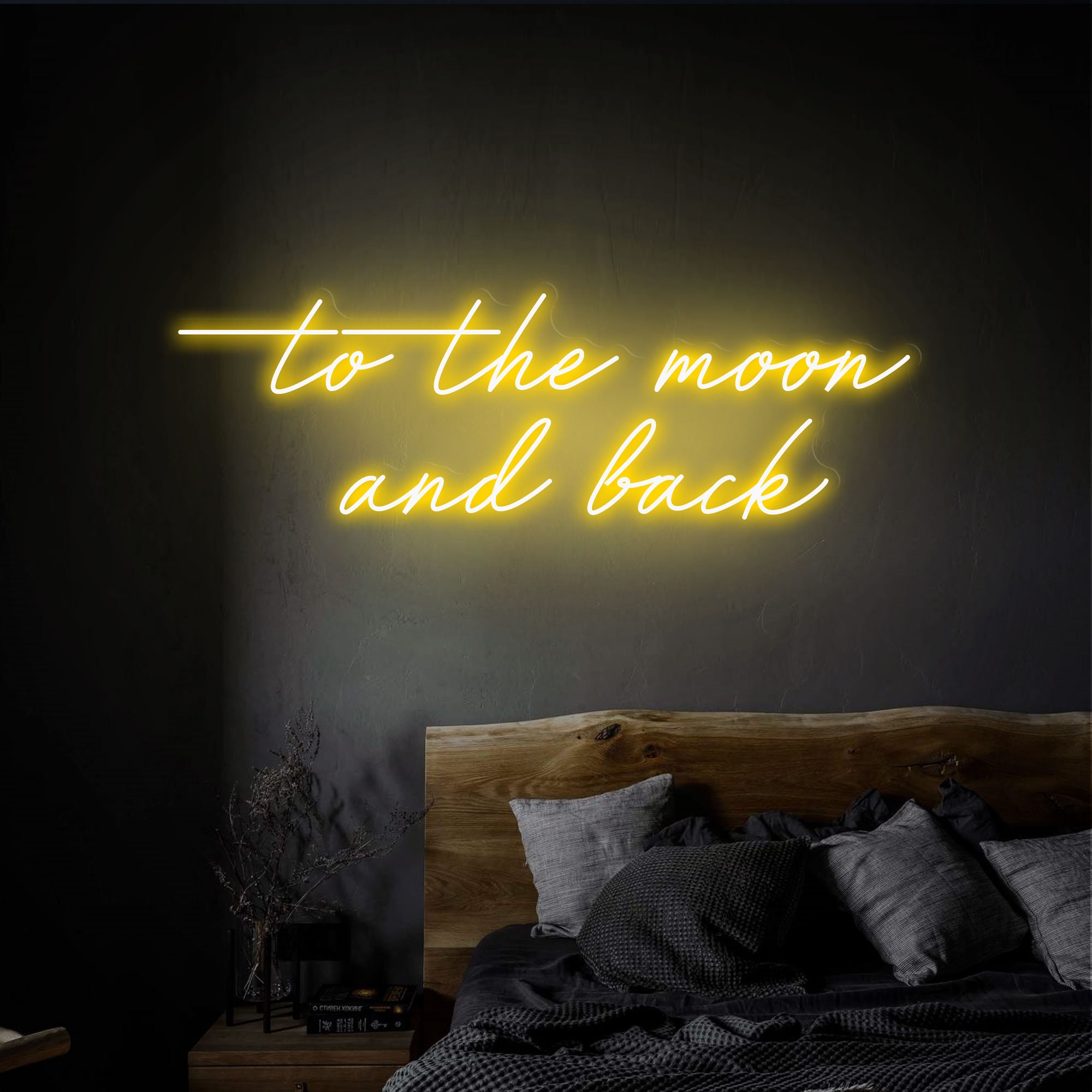 To The Moon And Back Neon Sign Bedroom Custom Led Sign Room Wall Art Neon Wall Decor Lights Cool Neon Sign Party Decor Sign