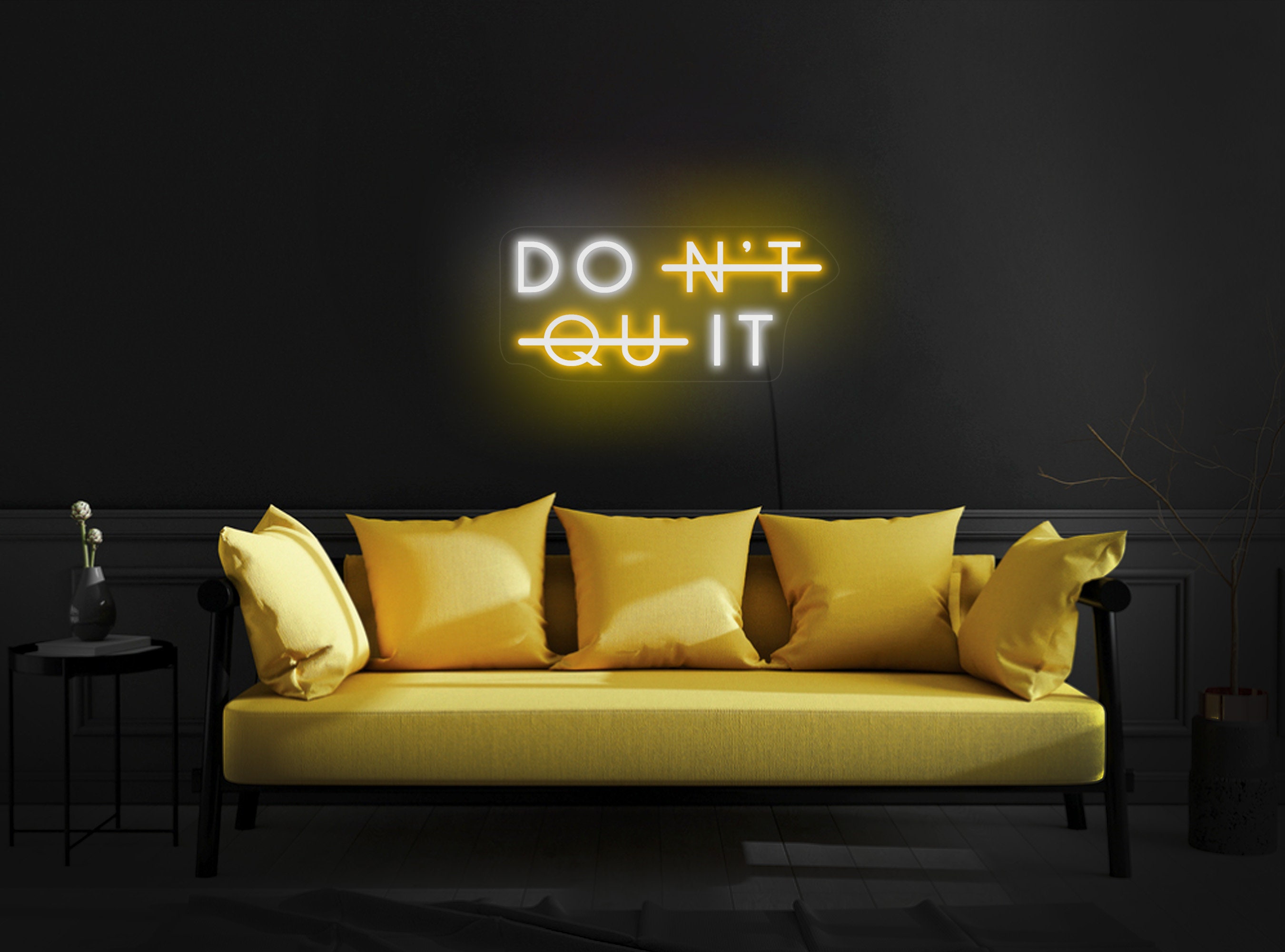 Don't Quit Neon Sign, Don't Quit Led Sign, Don't Quit Sign, Neon Sign Bedroom, Neon Sign Light