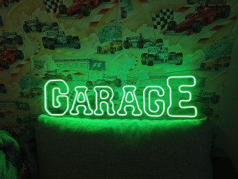 Garage Neon Sign, Garage Wall Decor, Neon Sign With Garage Text, Garage-Themed Neon Sign, Personalized Garage Neon Sign, Neon Garage Sign