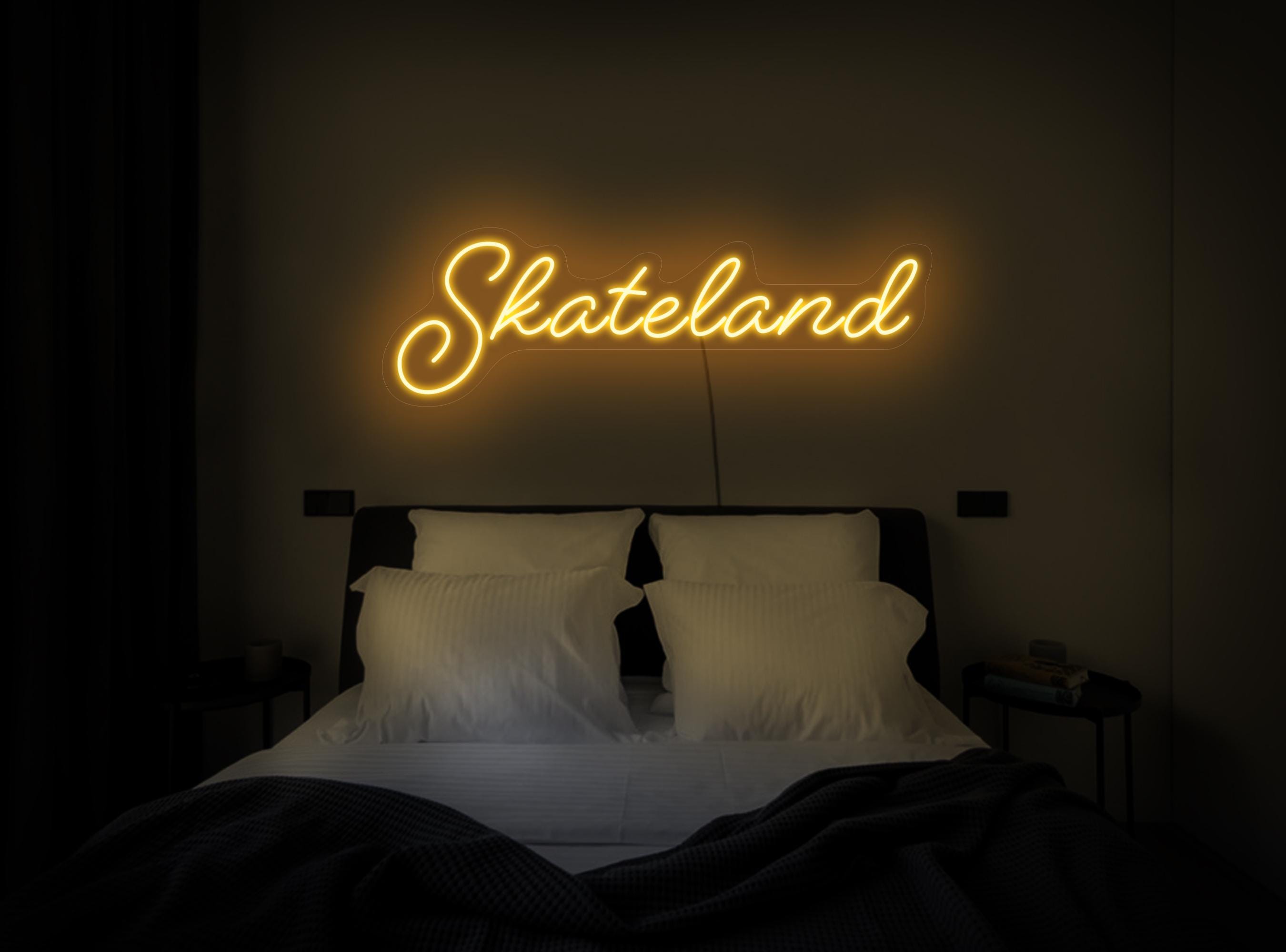 Skateland Neon Sign, Skate Led Sign, Neon Sign Wall Decor, Kids Room Neon Sign, Led Neon Sign, Game Room Neon Sign, Skate Wall Art Decor