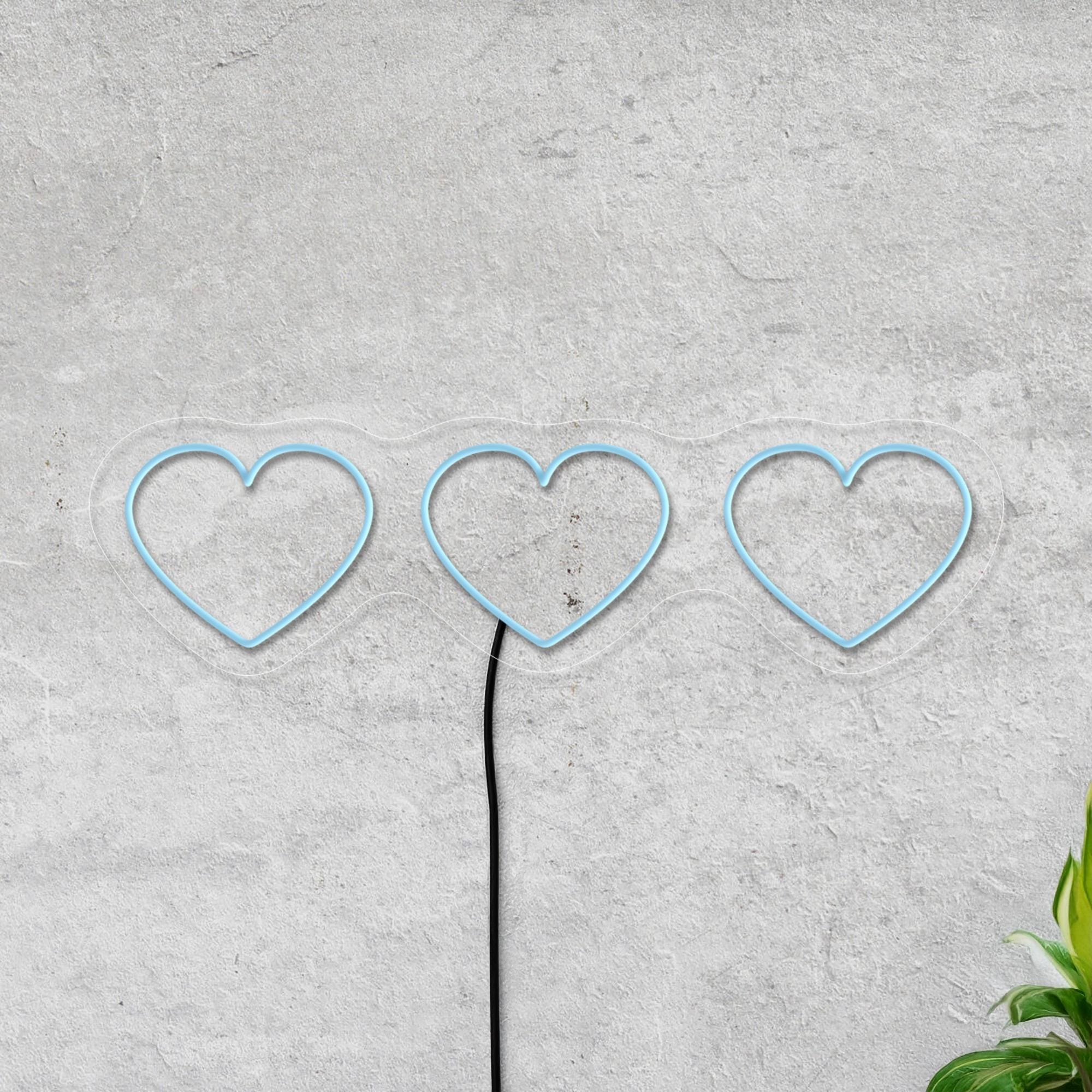 Heart Neon Sign, Hearts Led Sign, Love Neon Sign, Romantic Neon Sign, Neon Sign Bedroom Decor, Love Wall Art Decor, Heart Wall Art Decor