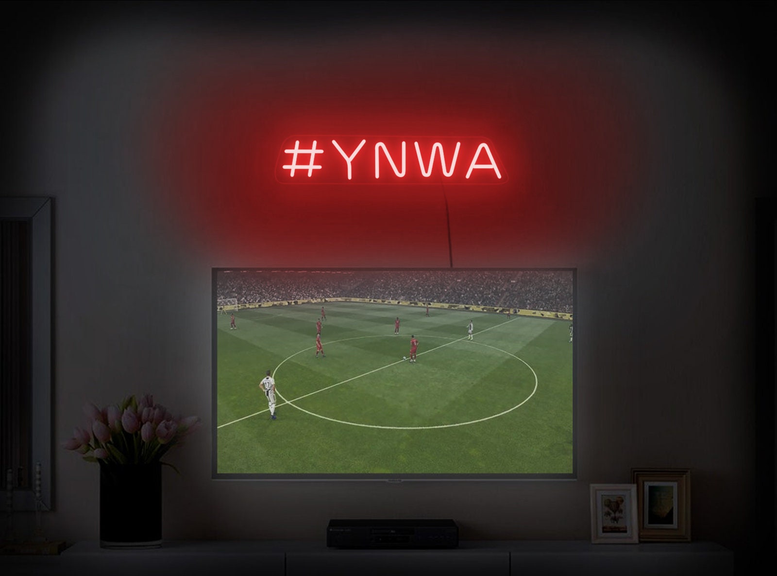 Ynwa Neon Sign, Ynwa Song, You'll Never Walk Alone Wall Art, You'll Never Walk Alone Wall Sign, Football Neon Sign, Football Fan Gifts