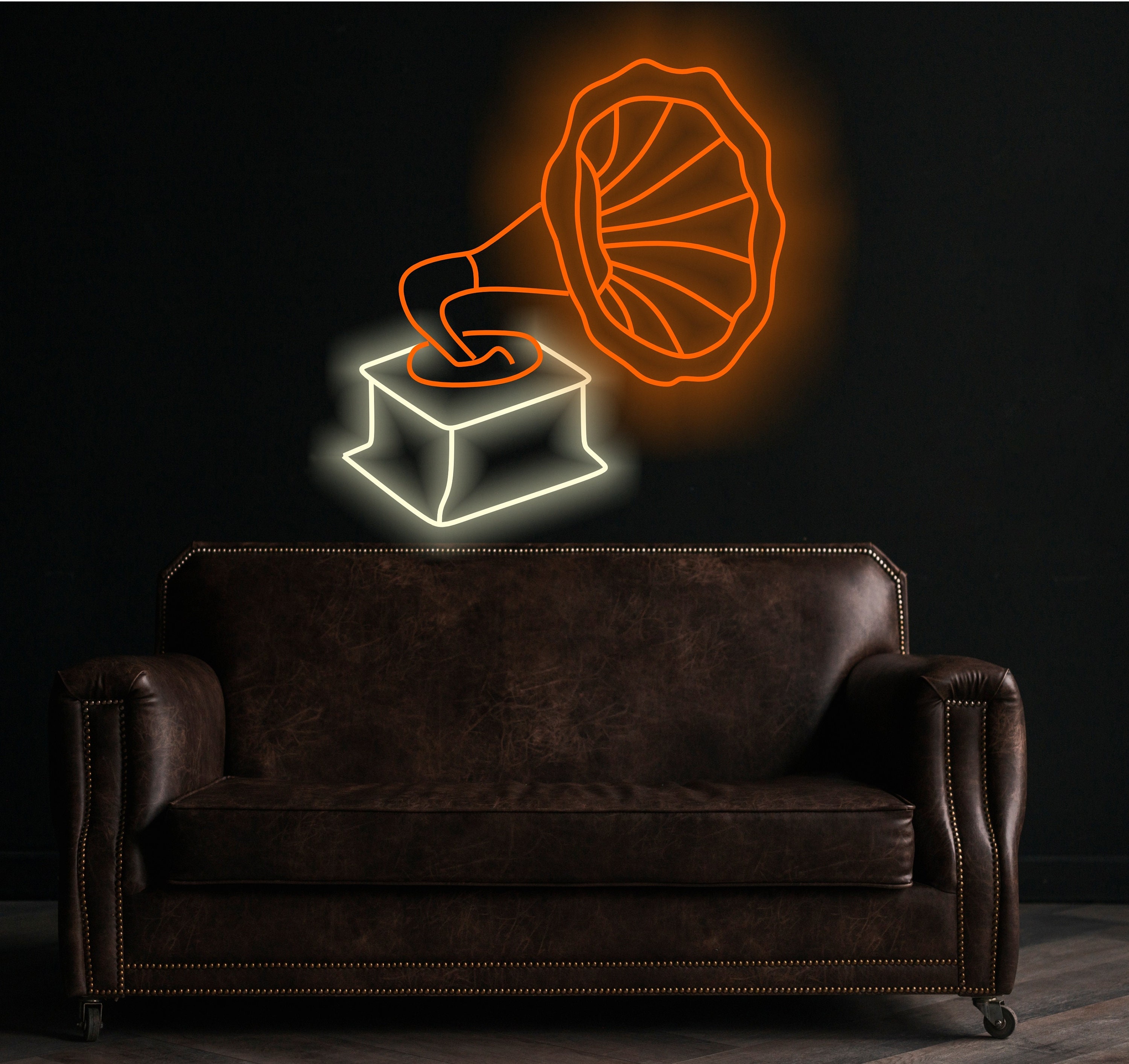 Patephone Neon Sign, Gramophone Neon Sign, Phonograph Neon Sign