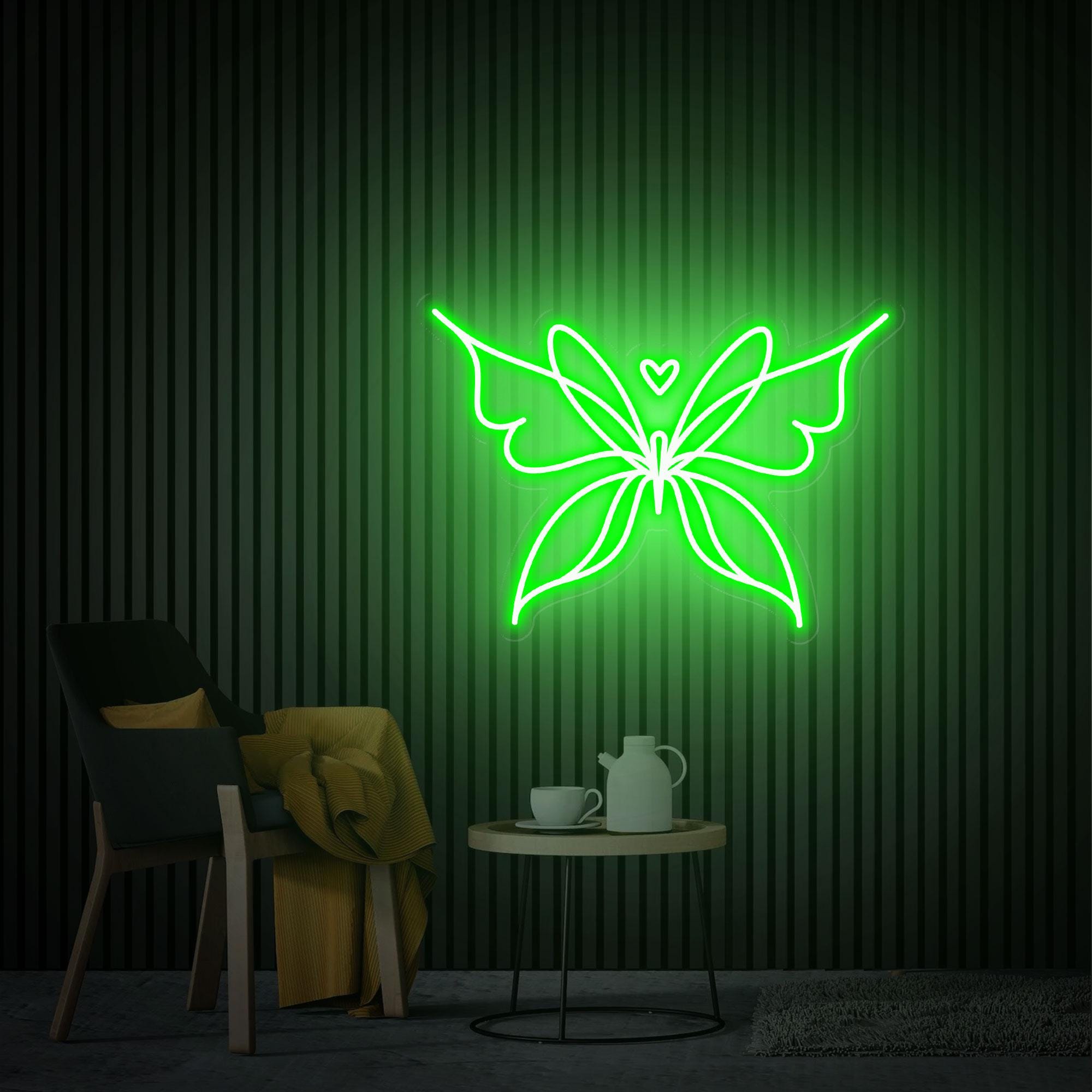 Butterfly Neon Sign, Butterfly Neon Wall Art, Custom Neon Sign, Home Bedroom Decor, Perfect Neon Wall Decor for Girls Room, Christmas Gift