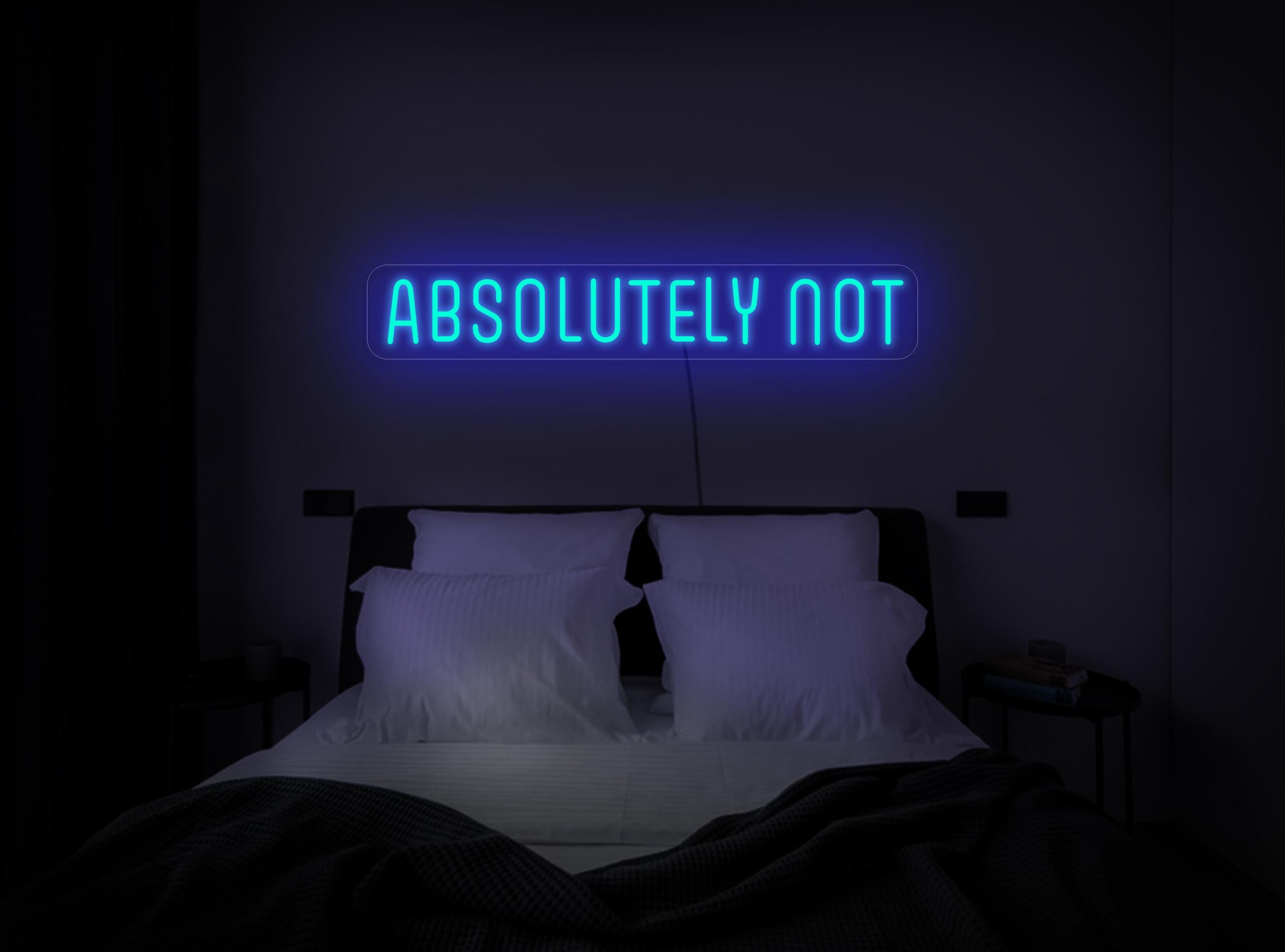 Absolutely Not Neon Sign, Absolutely Not Led Sign, Funny Quote Neon Sign, Sassy Neon Sign, Sarcastic Neon Sign, Neon Sign Bedroom Decor