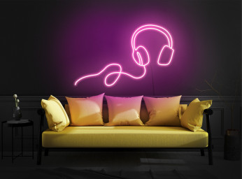 Headphone Neon Sign, Headphones Sign, Headphone Led Sign, Music Neon Sign, Music Room Neon Sign, Headphone Wall Art, Headphone Wall Decor
