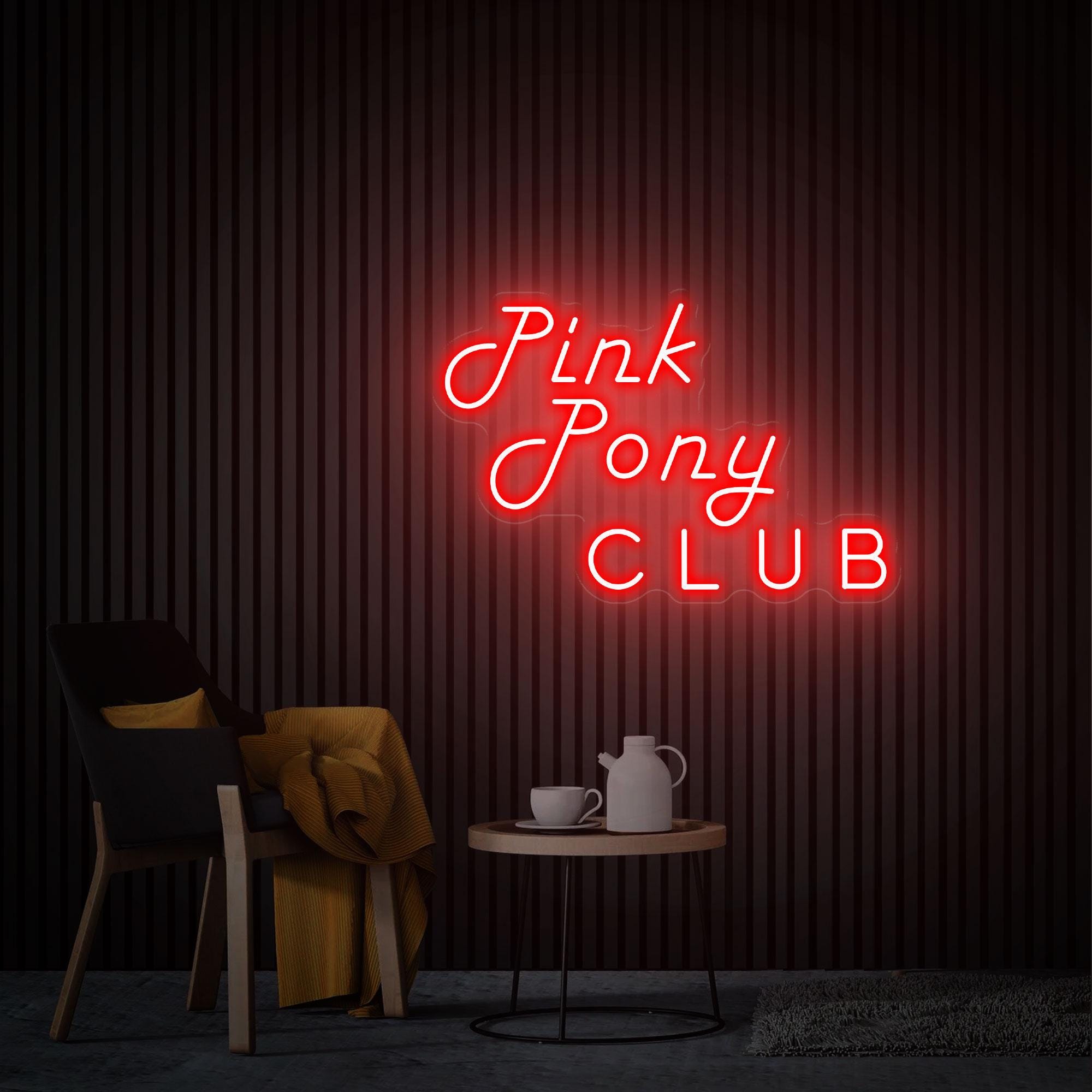 Pink Pony Club Neon Sign, Pink Pony Club Art, Xmas Gift for Her, Gift for Music Lovers Music Room Decor Pink Cowgirl Gift Cowgirl Room Decor