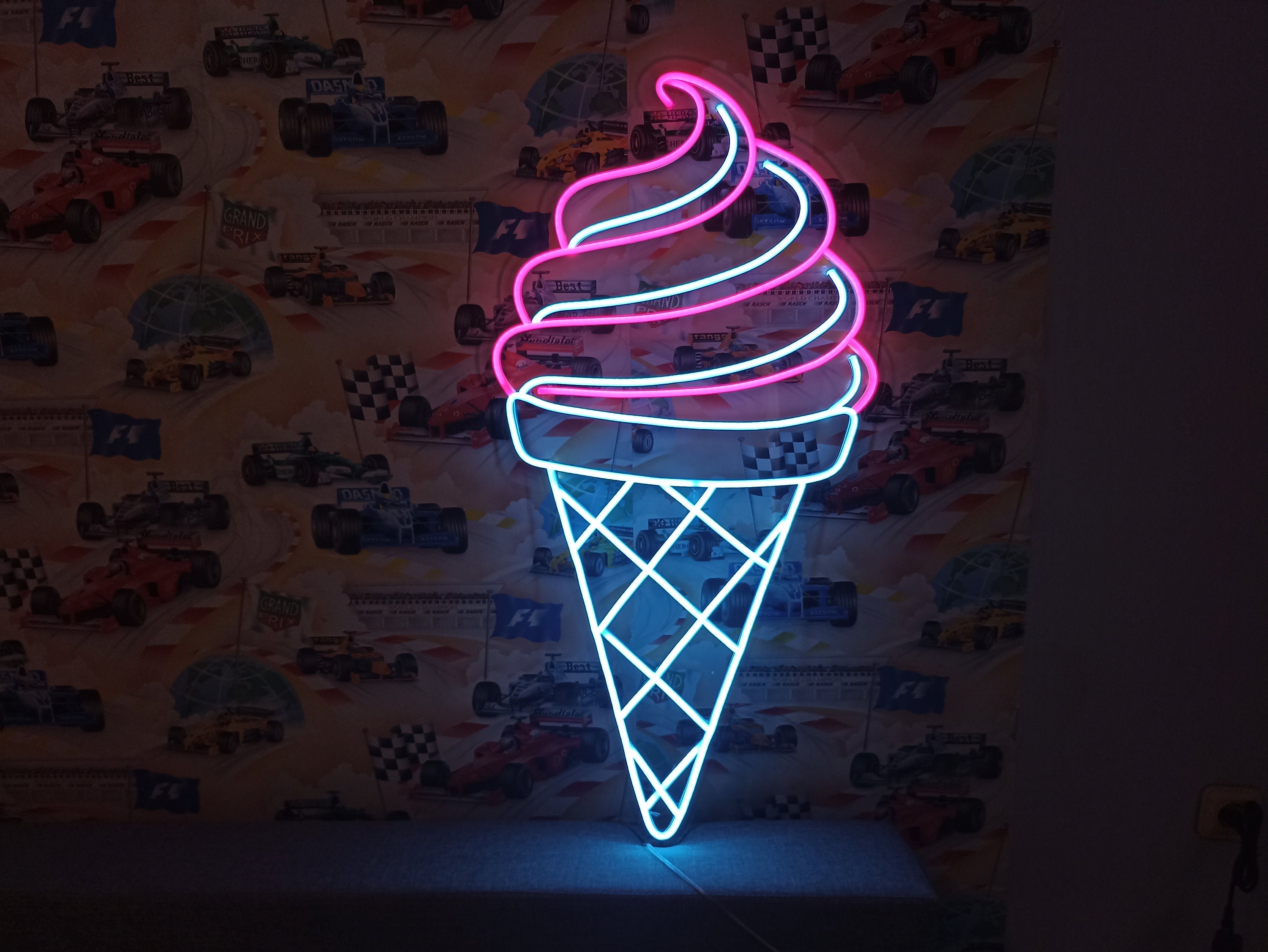 Ice Cream Neon Signs, Wall Hangings Decor For Home, Bar Neon Sign, Kitchen Decor
