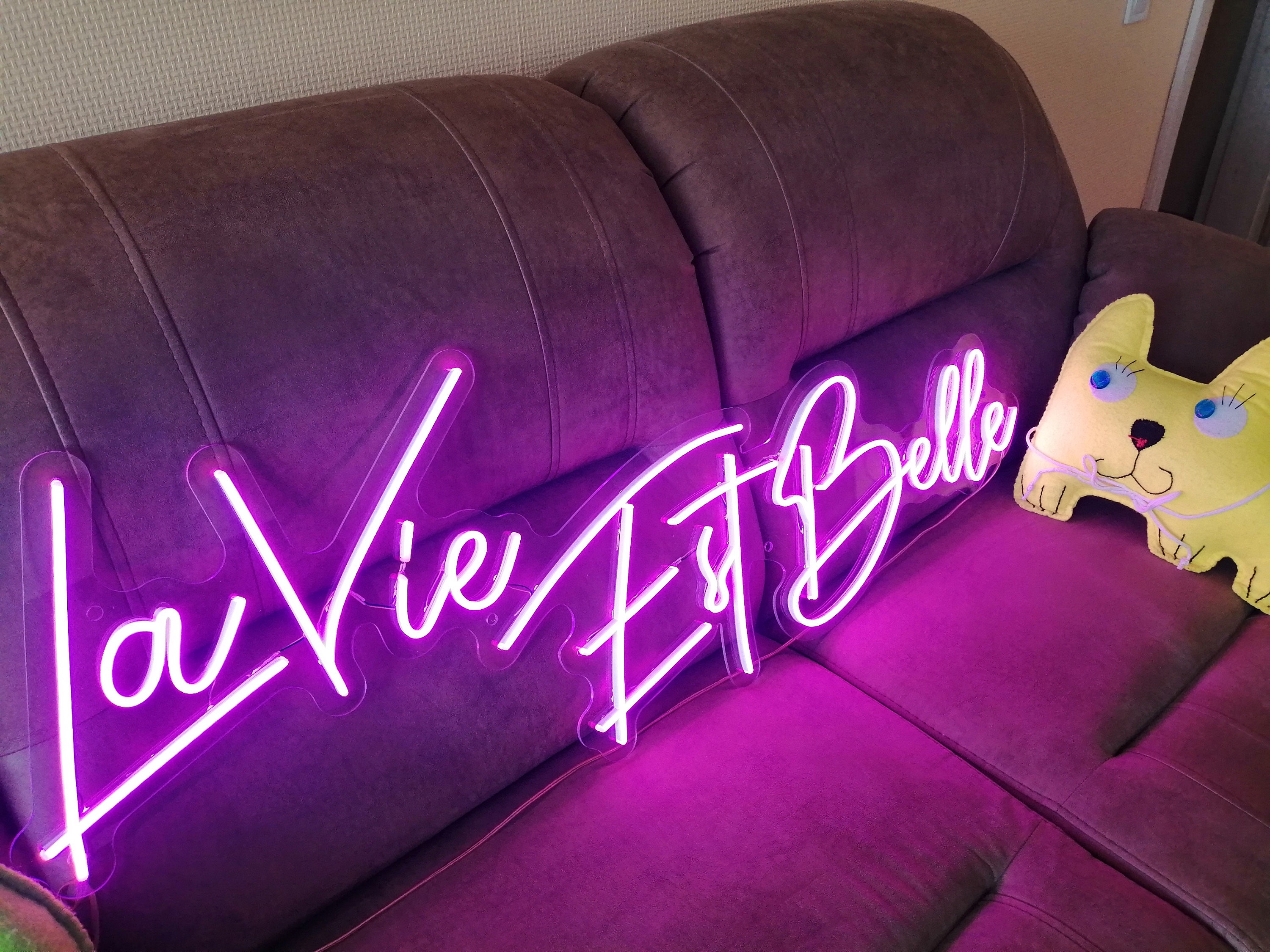La Vie Est Belle Neon Sign, Neon Sign, Neon Light Sign Life Is Beautiful, Neon Wall Decor La Vie Est Belle, Neon Sign Design La Vie Est Bell