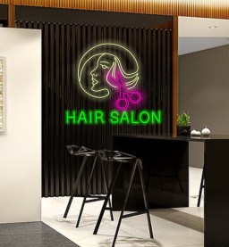 Neon Hair Salon Sign, Hair Salon Branding Neon, Stylish Hair Salon Neon Sign, Neon Hair Care Sign, Modern Hair Salon Neon Sign, Wall Sign