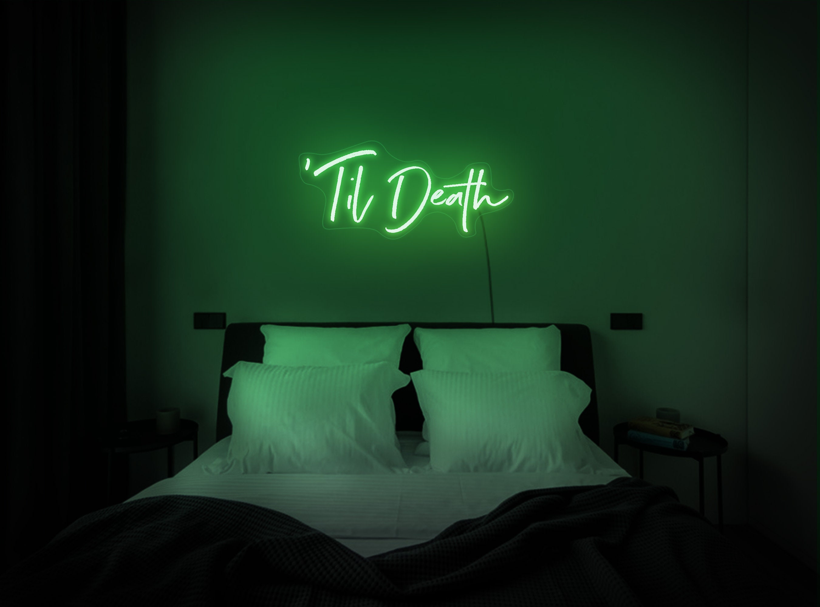 Til Death Neon Sign, Wedding Neon Sign, Wedding Led Sign, Wedding Led Sign, Neon Light Sign For Wall, Quote Neon Sign, Led Wall Sign