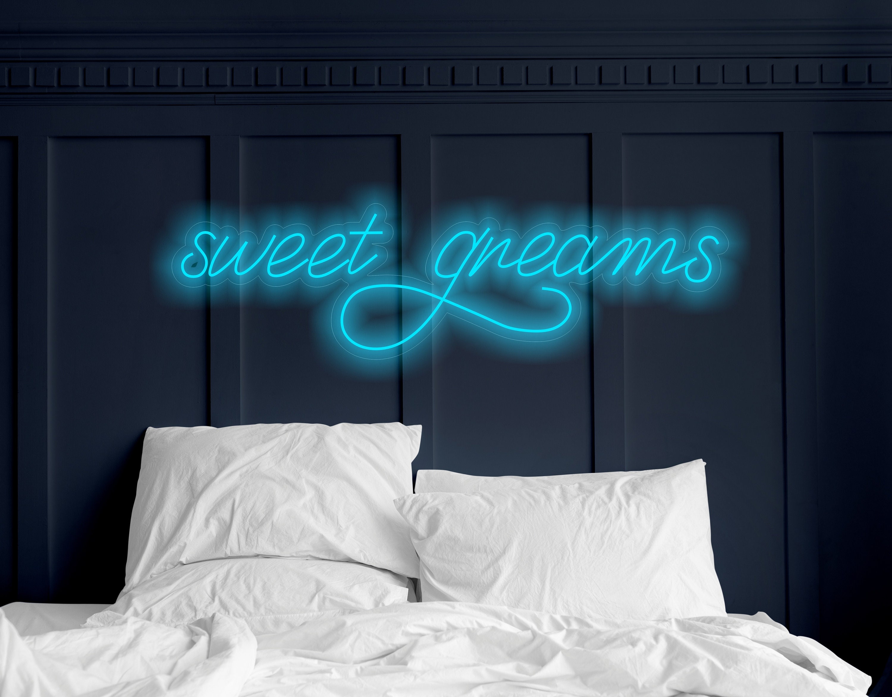 Sweet Dreams Neon Sign, Sweet Dreams Bedroom Wall Decor Over The Bed, Minimalist Large Neon Wall Art, New Homemade Decor Gift