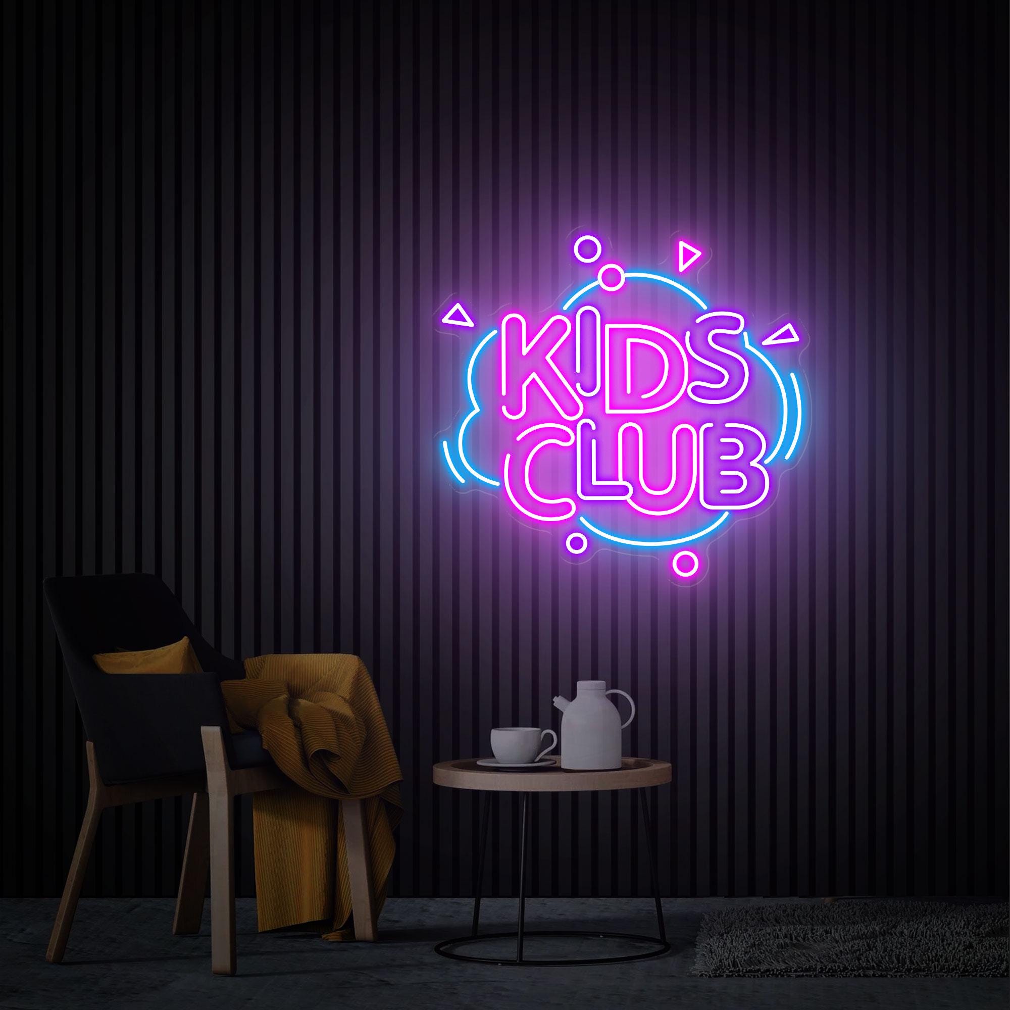 Kids Club Neon Sign, Cool Kids Club Led Light Sign, Kids Party Wall Art, Home Bedroom Decor Custom Neon Sign Personalized Gift for Kids