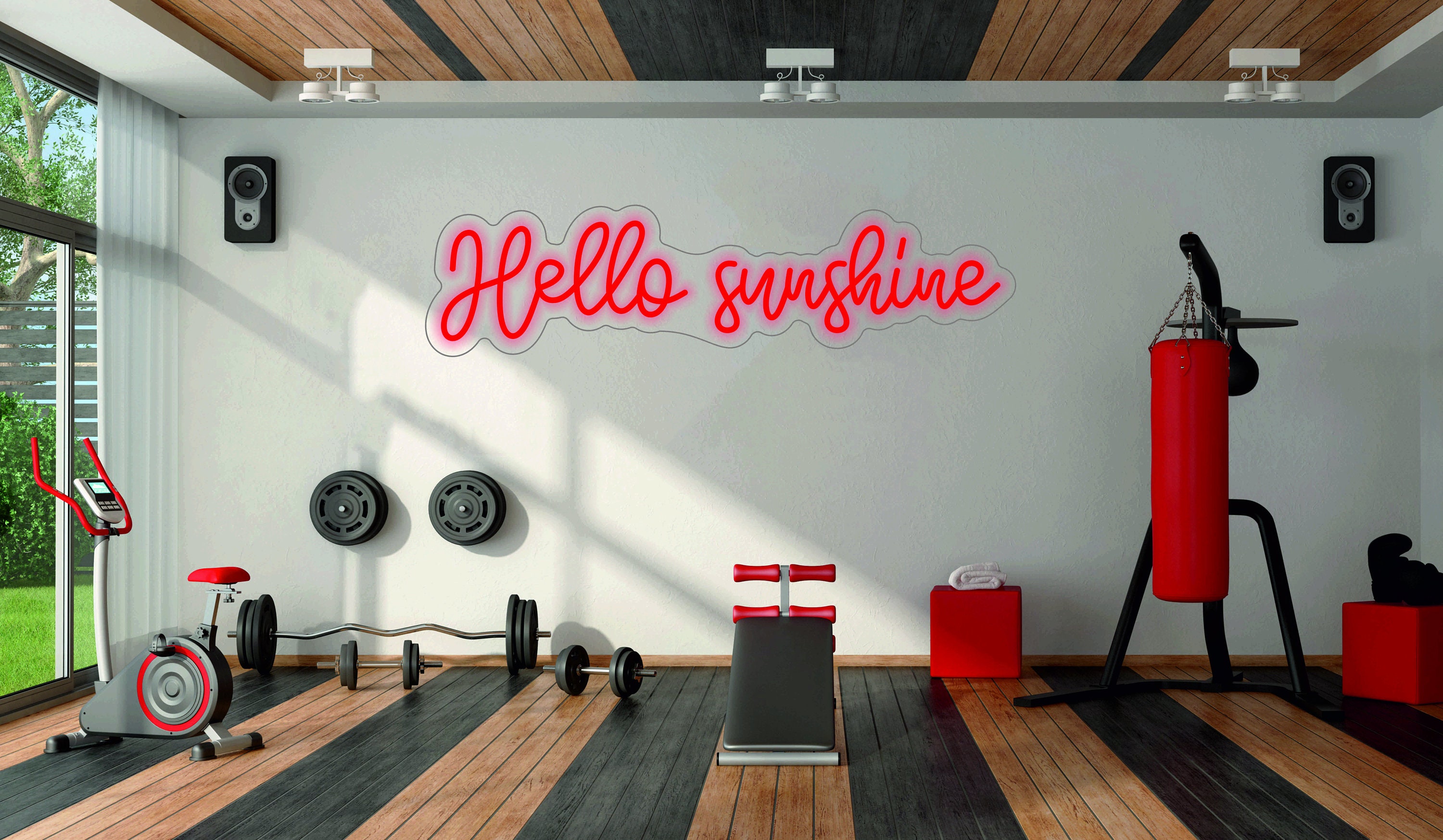 Hello Sunshine - Led Light Neon Sign For Wall Decor, Motivational Quote For Bedroom Neon Sign
