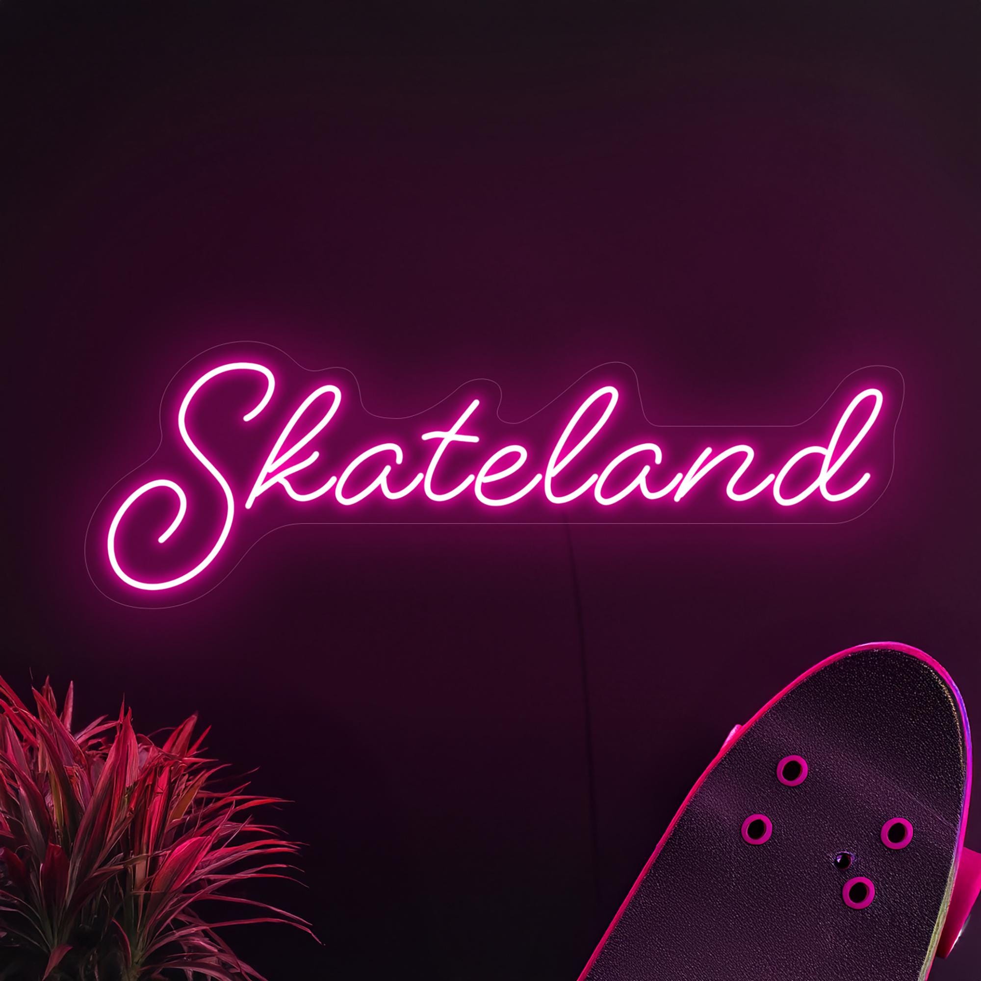 Skateland Neon Sign, Skate Led Sign, Neon Sign Wall Decor, Kids Room Neon Sign, Led Neon Sign, Game Room Neon Sign, Skate Wall Art Decor