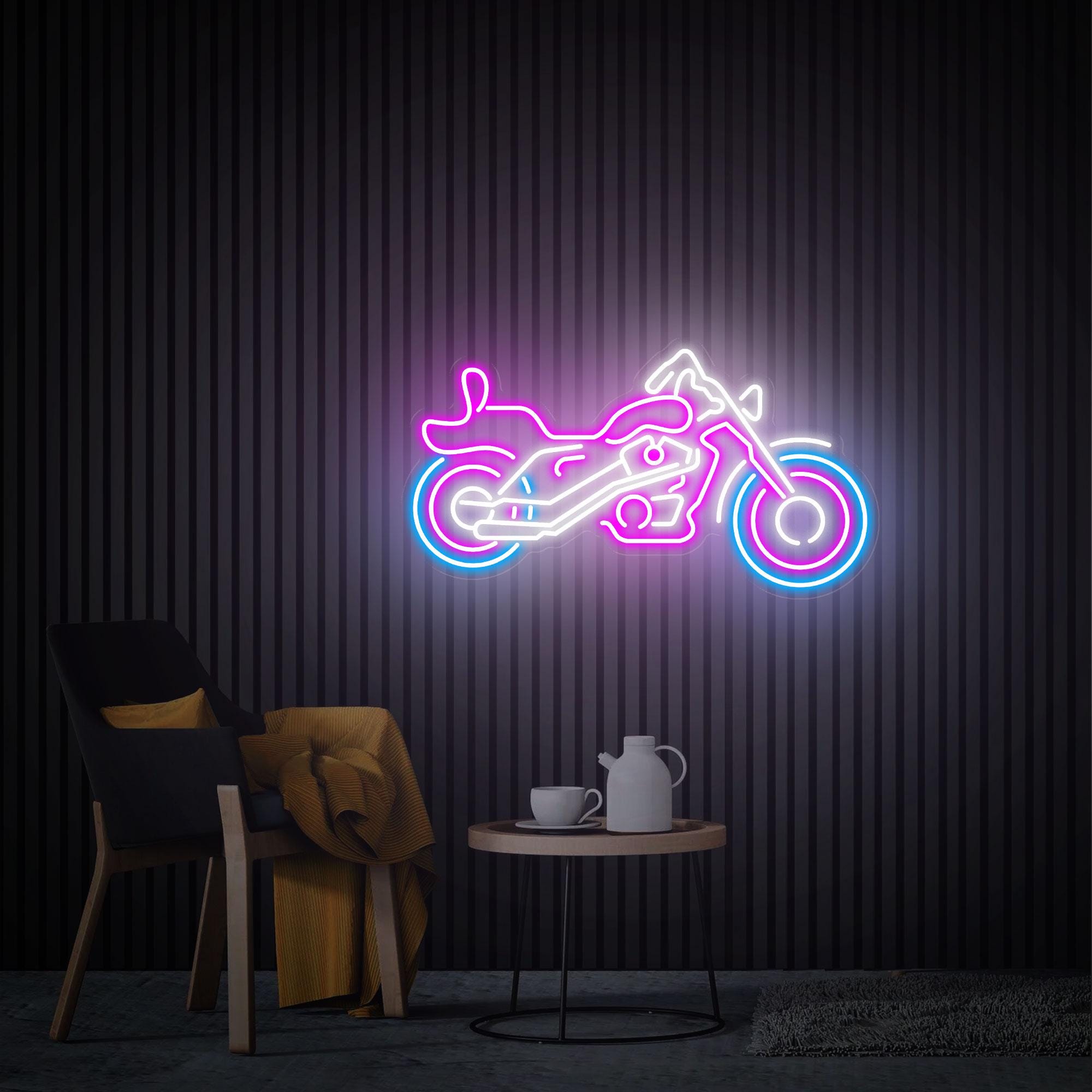 Motorcycle Neon Sign, Custom Motorcycle Neon Retro Light, Motorcycle Decor Wall Decor Gift for Dad Home Garage Deocr, Motorcycle Neon Art