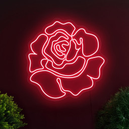 Rose Neon Sign, Flower Neon Sign, Rose Flower Sign, Aesthetic Neon Sign, Rose Bedroom Neon Sign, Neon Sign Wall Decor, Rose Wall Art Decor