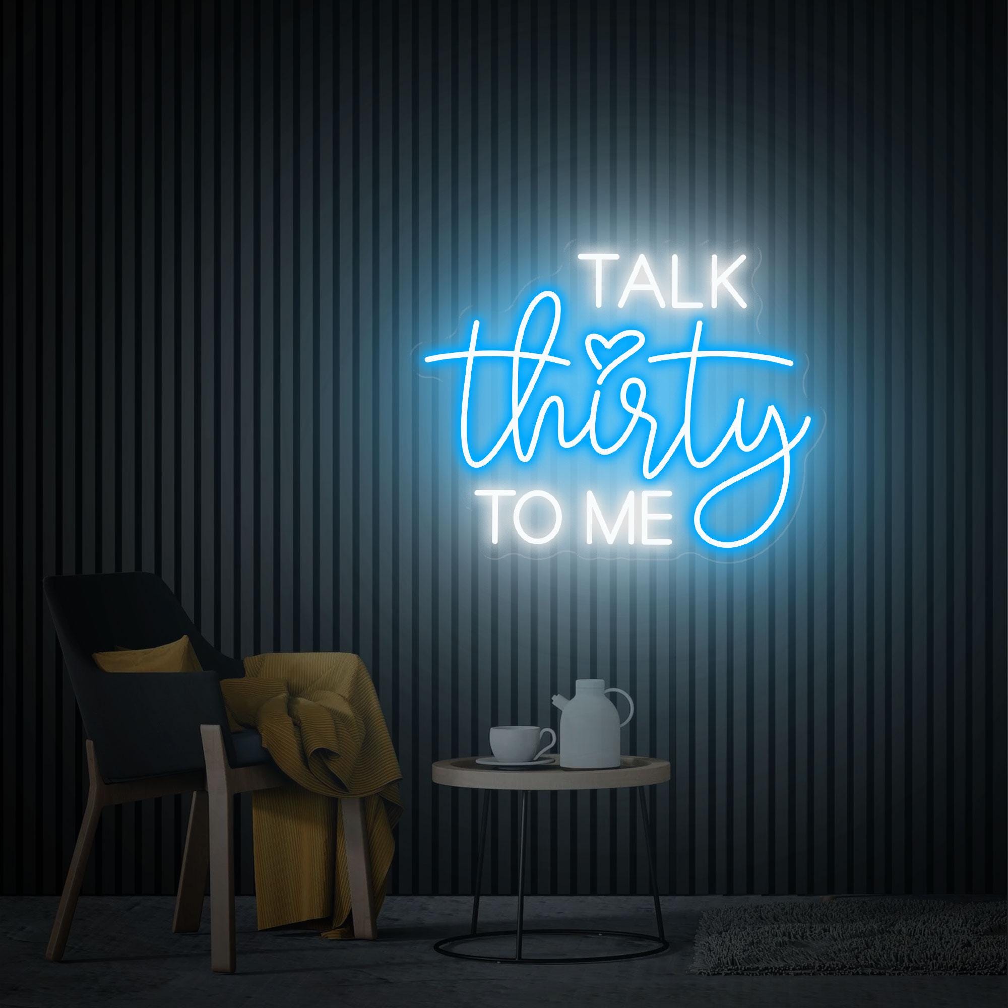 Talk Thirty To Me Neon Sign, 30th Birthday Gift, Custom Neon Sign, Quote Wall Art, Personalized Gifts, Thirty Birthday Gifts For Him /Her