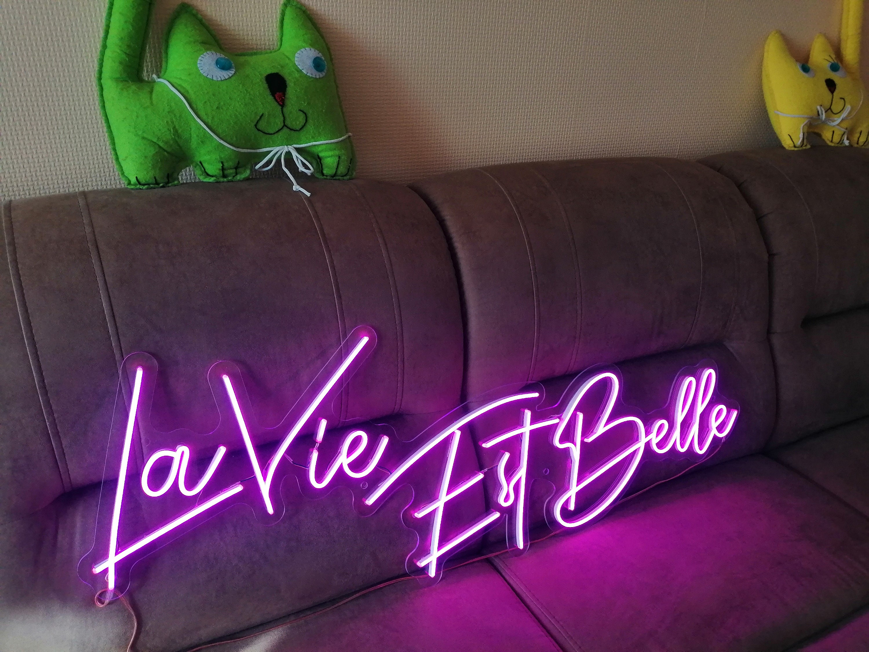 La Vie Est Belle Neon Sign, Neon Sign, Neon Light Sign Life Is Beautiful, Neon Wall Decor La Vie Est Belle, Neon Sign Design La Vie Est Bell