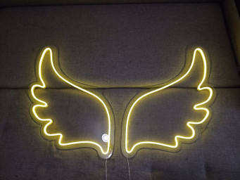 Neon Wings, Neon Sign Angel Wings, WINGS LED Sign, Classic LED Neon Angel Wings