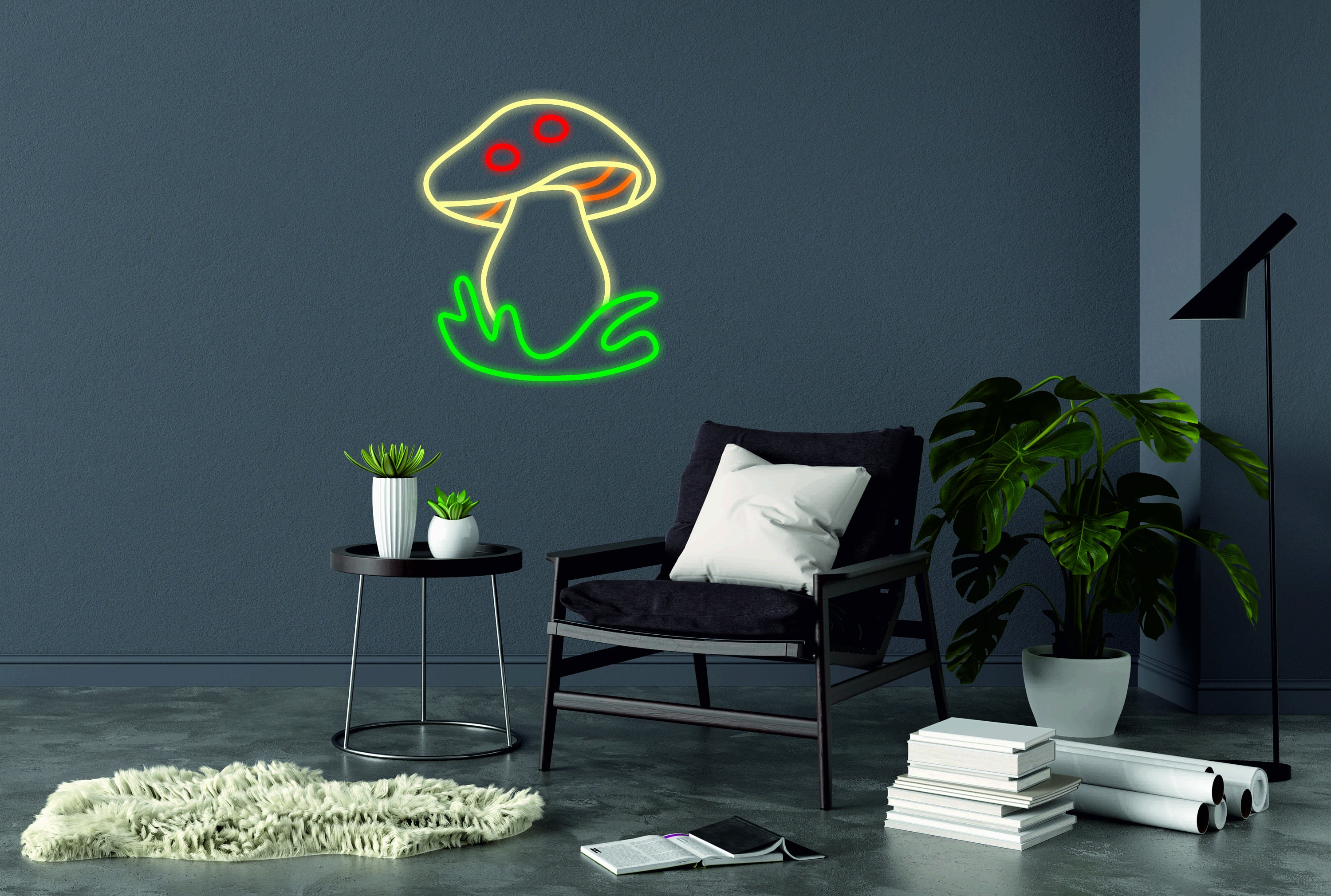 Mushroom - Neon Light Sign, Mushroom Lamp, Mushroom Decor, Mushroom Neon Gift