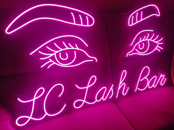 Neon Eyelashes Neon Sign, Home Decor Neon Sign, Neon Eyes LED Signs, Neon For Beauty Salon