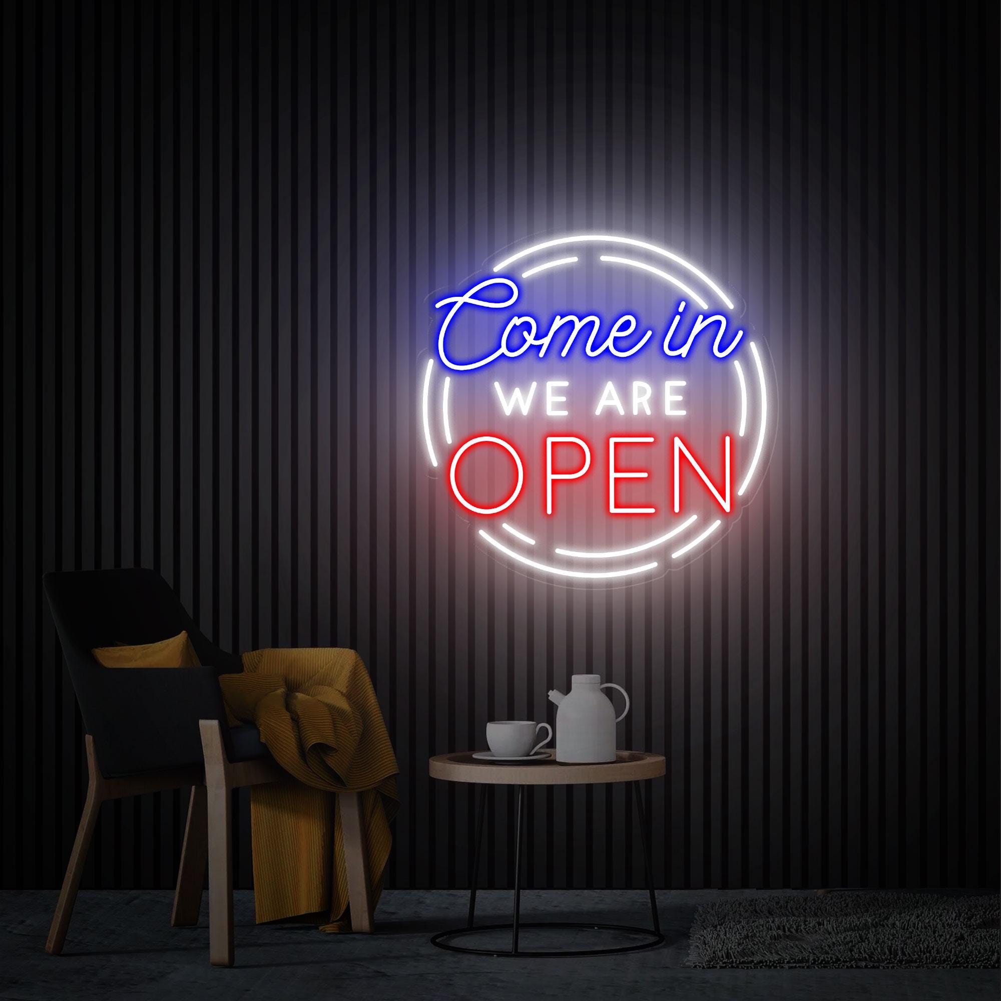Come in We Are Open Neon Sign, Custom Neon Sign Business Logo, Open Led Light, Shop Welcome Sign, Bar Store Open Neon Sign, Neon Bar Sign