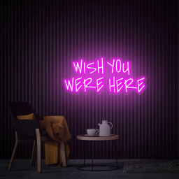 Wish You Were Here Neon Sign, Custom Neon Sign, Bedroom Led Light Home Decor, Wedding Backdrop, Wish You Were Here Wall Art Gift for Her