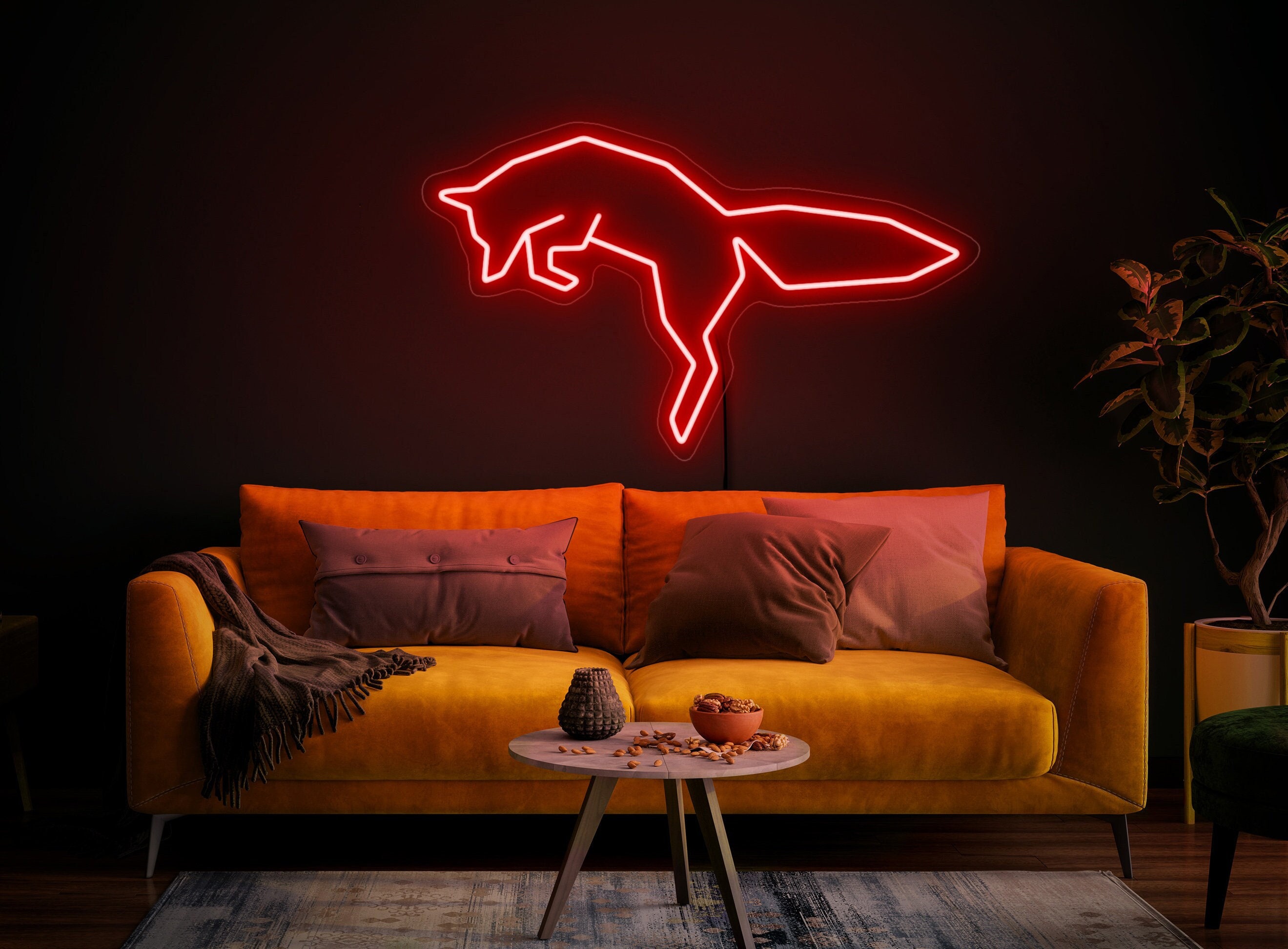 Fox Neon Sign, Fox Led Sign, Fox Light Sign, Animal Neon Sign, Kids Room Neon, Neon Sign Bedroom, Fox Lover Gift, Fox Wall Decor, Fox Wall Art