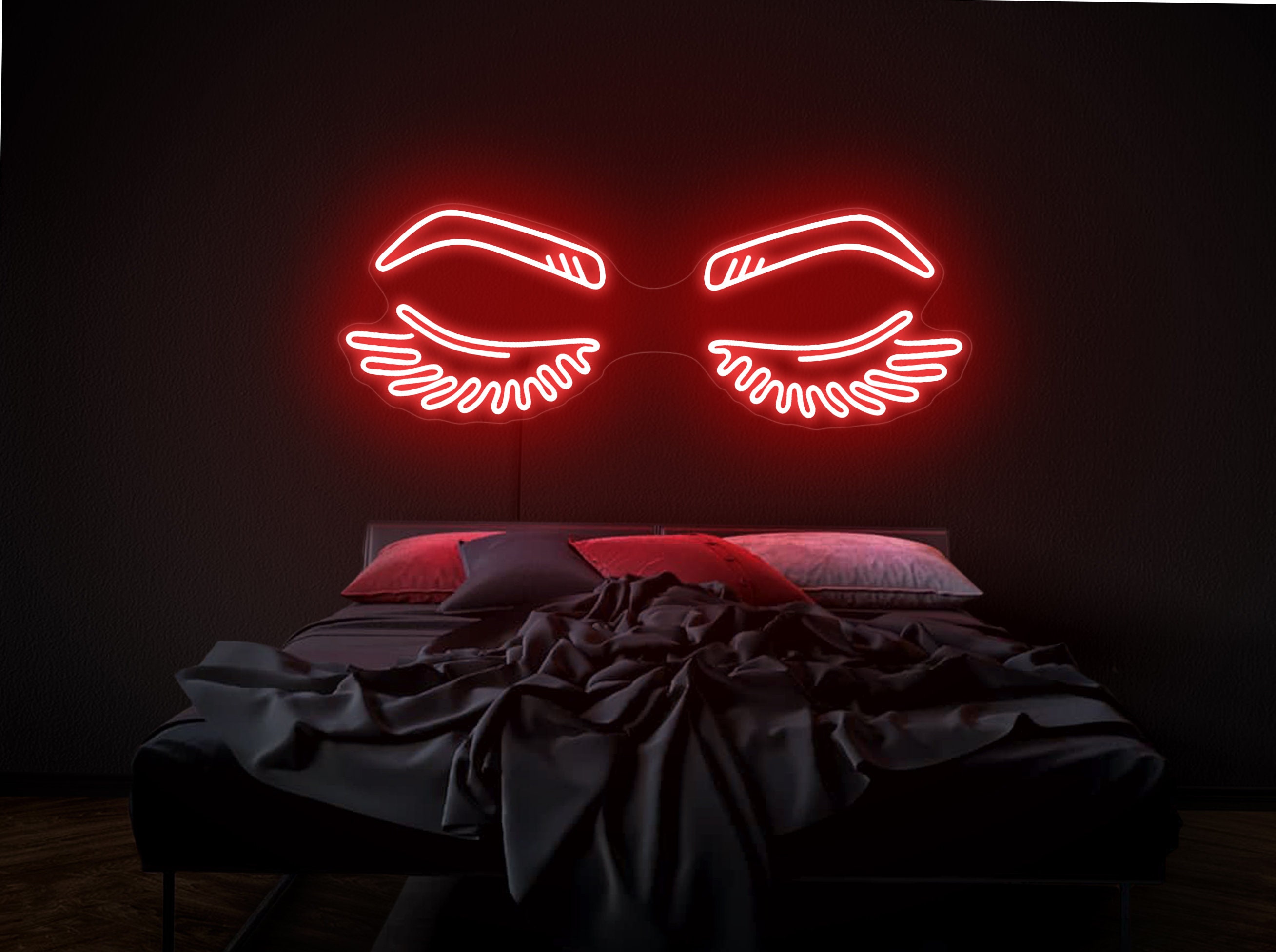 Eyelashes Neon Sign, Lashes Neon Sign, Lashes Led Light, Lashes Led Sign, Beauty Salon Neon Sign, Lashes Wall Art, Eyelashes Wall Decor