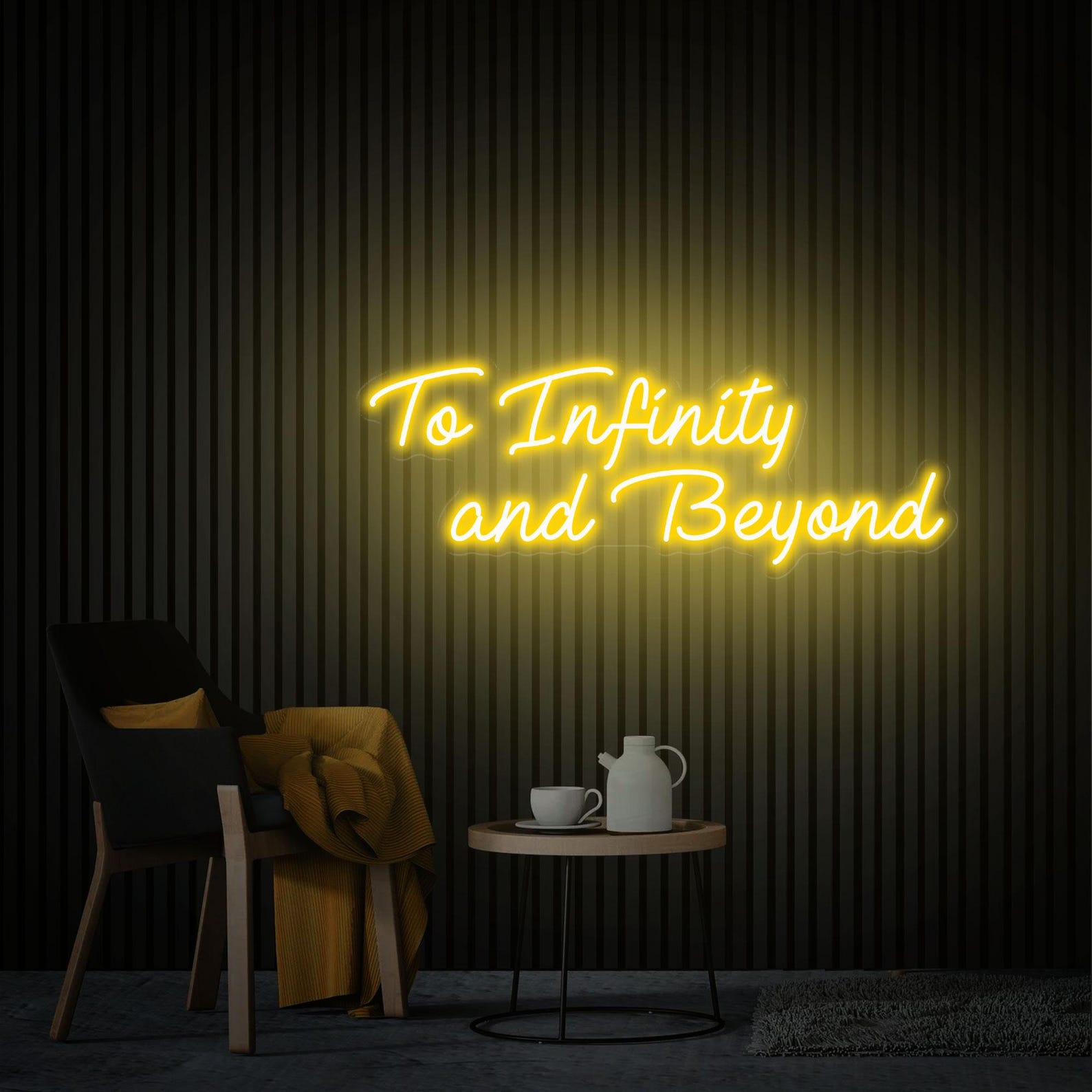 To Infinity and Beyond Neon Sign, Home Wall Decor, Custom Text Sign, Gifts for Child, Inspirational Saying Decor Personalized Gifts Neon Art