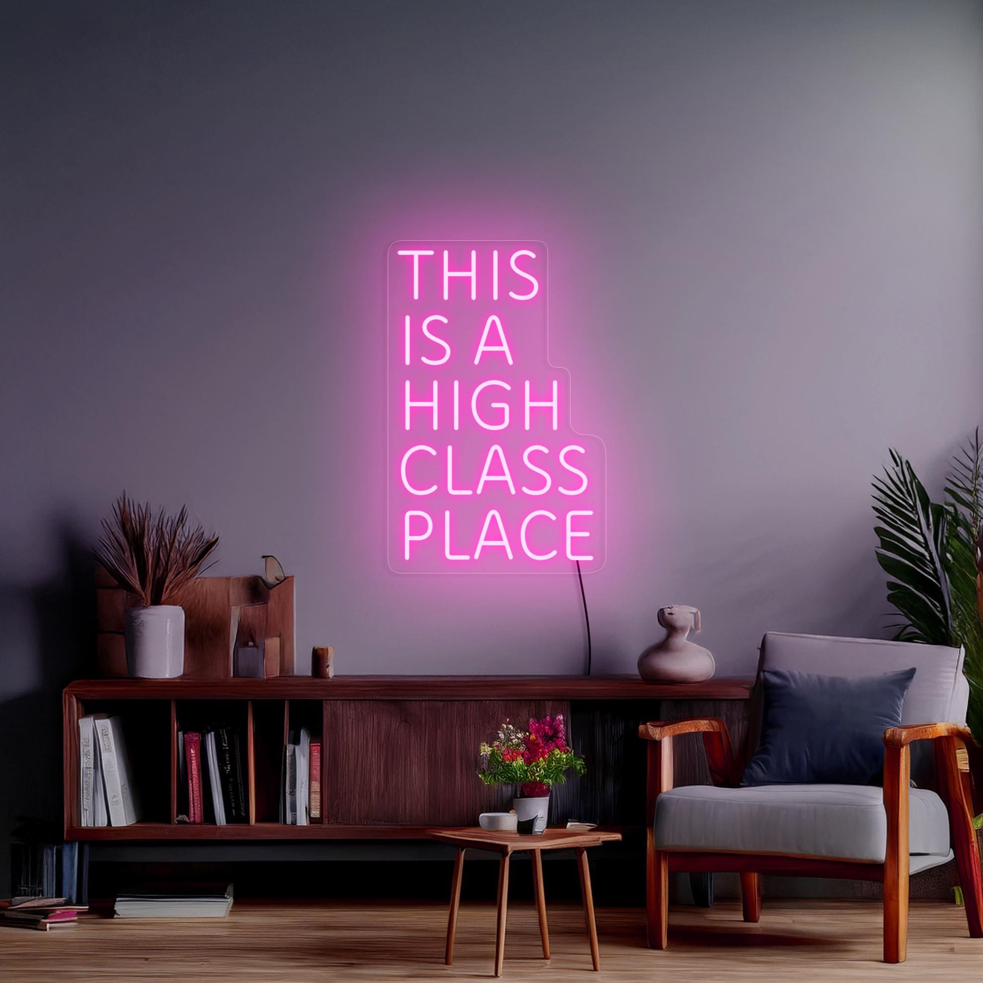 This Is A High Class Place Neon Sign, Party Neon Sign, Western Neon Sign, Western Party Sign, Western Art Decor, High Class Place Art Decor