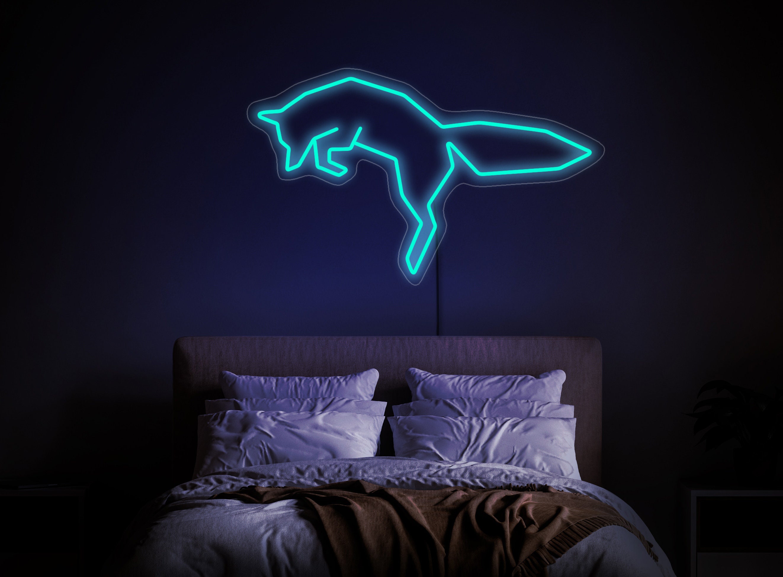 Fox Neon Sign, Fox Led Sign, Fox Light Sign, Animal Neon Sign, Kids Room Neon, Neon Sign Bedroom, Fox Lover Gift, Fox Wall Decor, Fox Wall Art