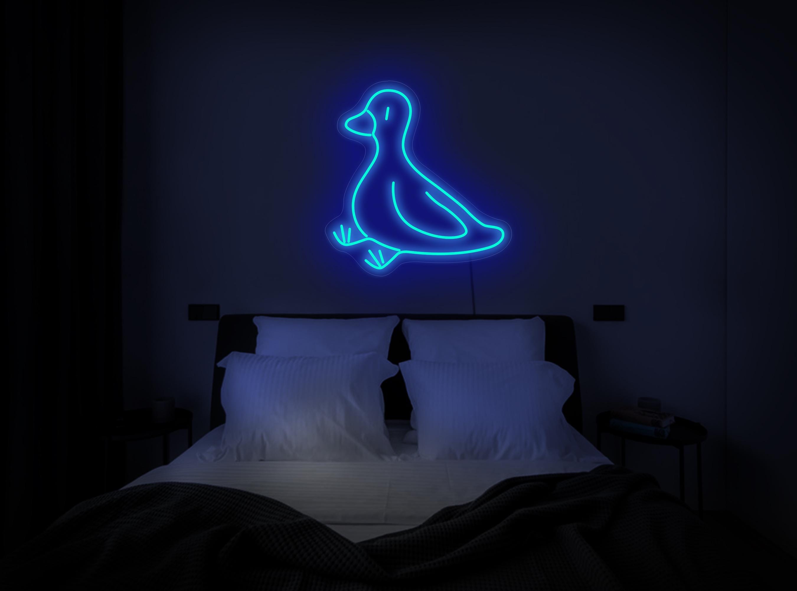 Duck Neon Sign, Cute Duck Led Sign, Funny Neon Sign, Kids Room Neon Sign, Animal Neon Sign, Neon Sign Bedroom Decor, Duck Wall Art Decor