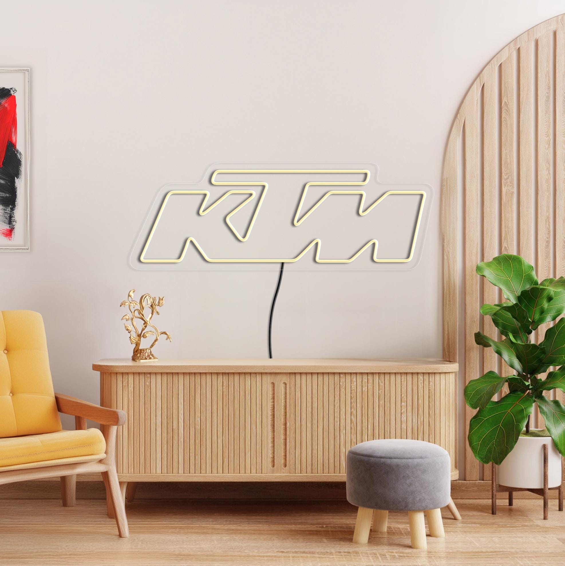 Ktm Neon Sign, Ktm Motorcycle Logo, Ktm Logo Lighted, Motorcycle Garage Sign Neon, Ktm Led Sign, Garage Sign For Men, Man Cave Decor For Him