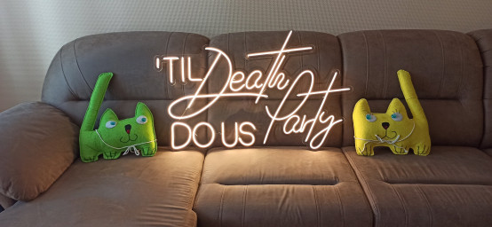 Til Death Do Us Party Neon Sign, Wedding Decor Neon Sign, Happily Neon Signs, Home Decor Neon Sign, Wedding Decor