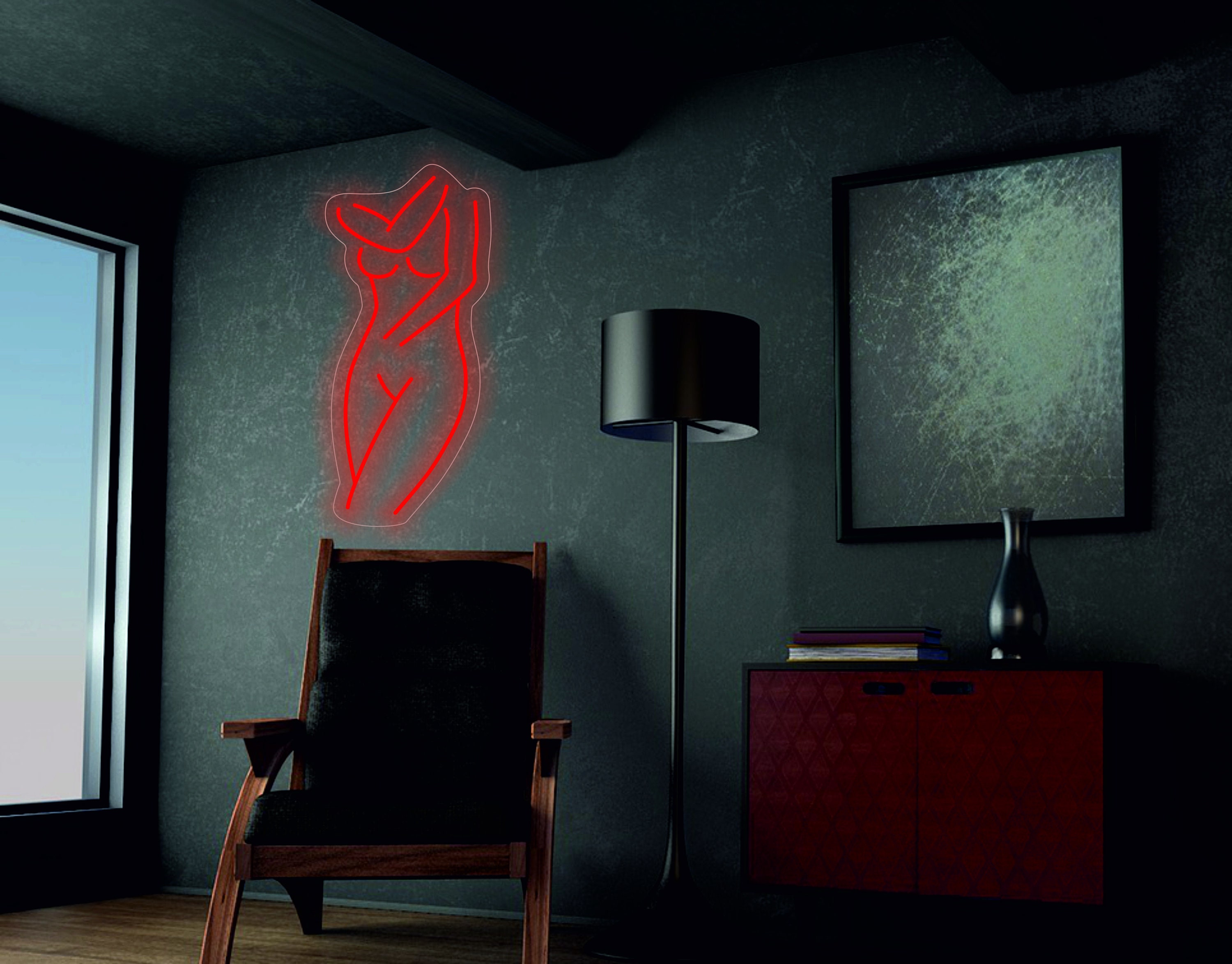 Female Body, Woman Silhouette, Led Naked Woman - Neon Sign, Woman Body Neon Sign, Lady Neon Sign, Neon Sign Female Custom Neon Sign