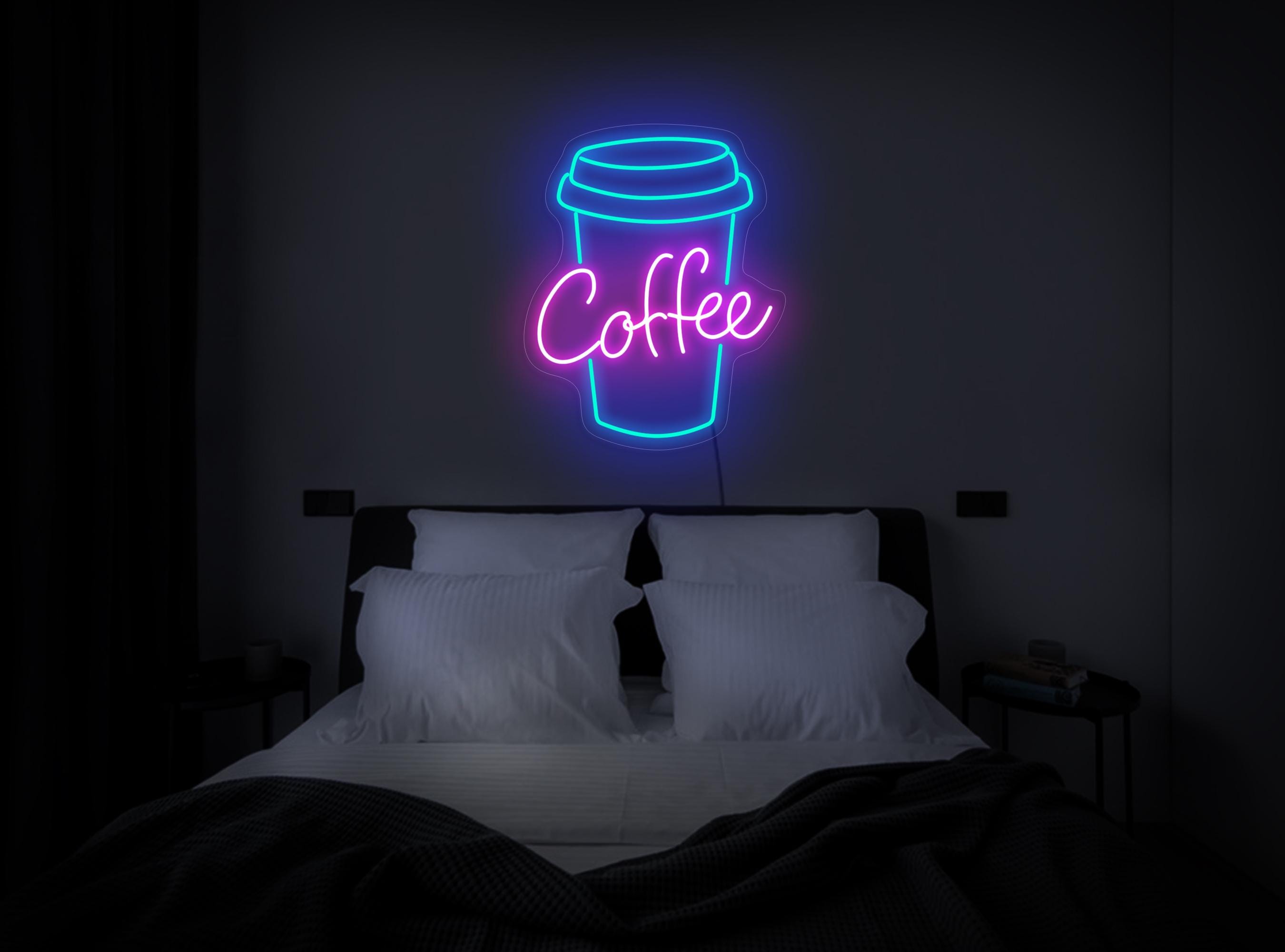 Coffee Cup Neon Sign, Cafe Neon Sign, Coffee Sign, Coffee Bar Sign Decor, Coffee Lover Gift, Neon Sign Kitchen, Bar Decor, Cafe Art Decor