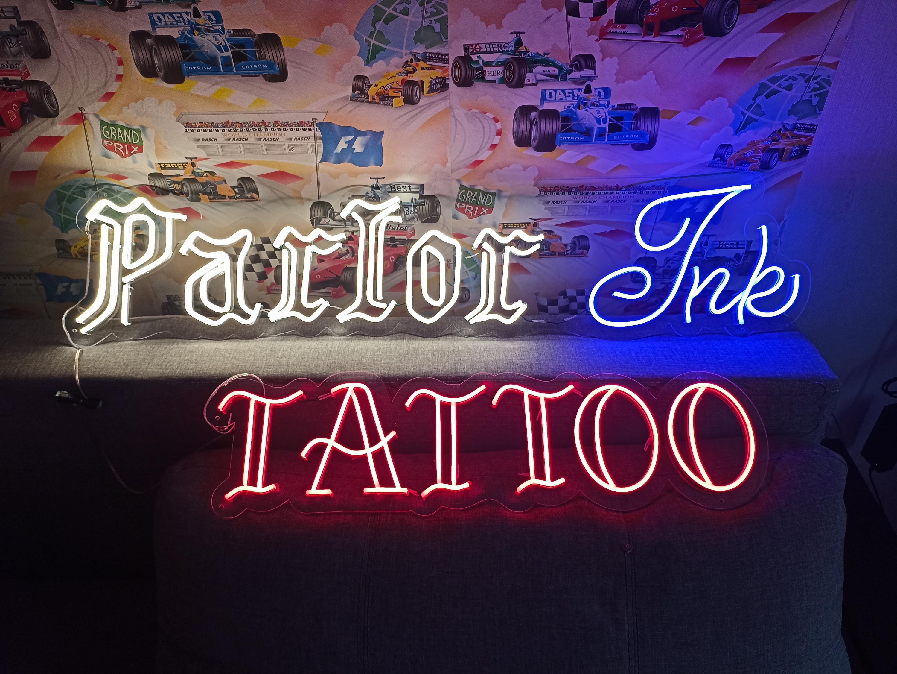 Tattoo Neon Sign, Parlor Ink Tattoo Neon Sign, Tattoo Led Sign, Tattoo Art, Best Gift, Shop Neon Sign, Neon Tattoos, Wall Neon Sign