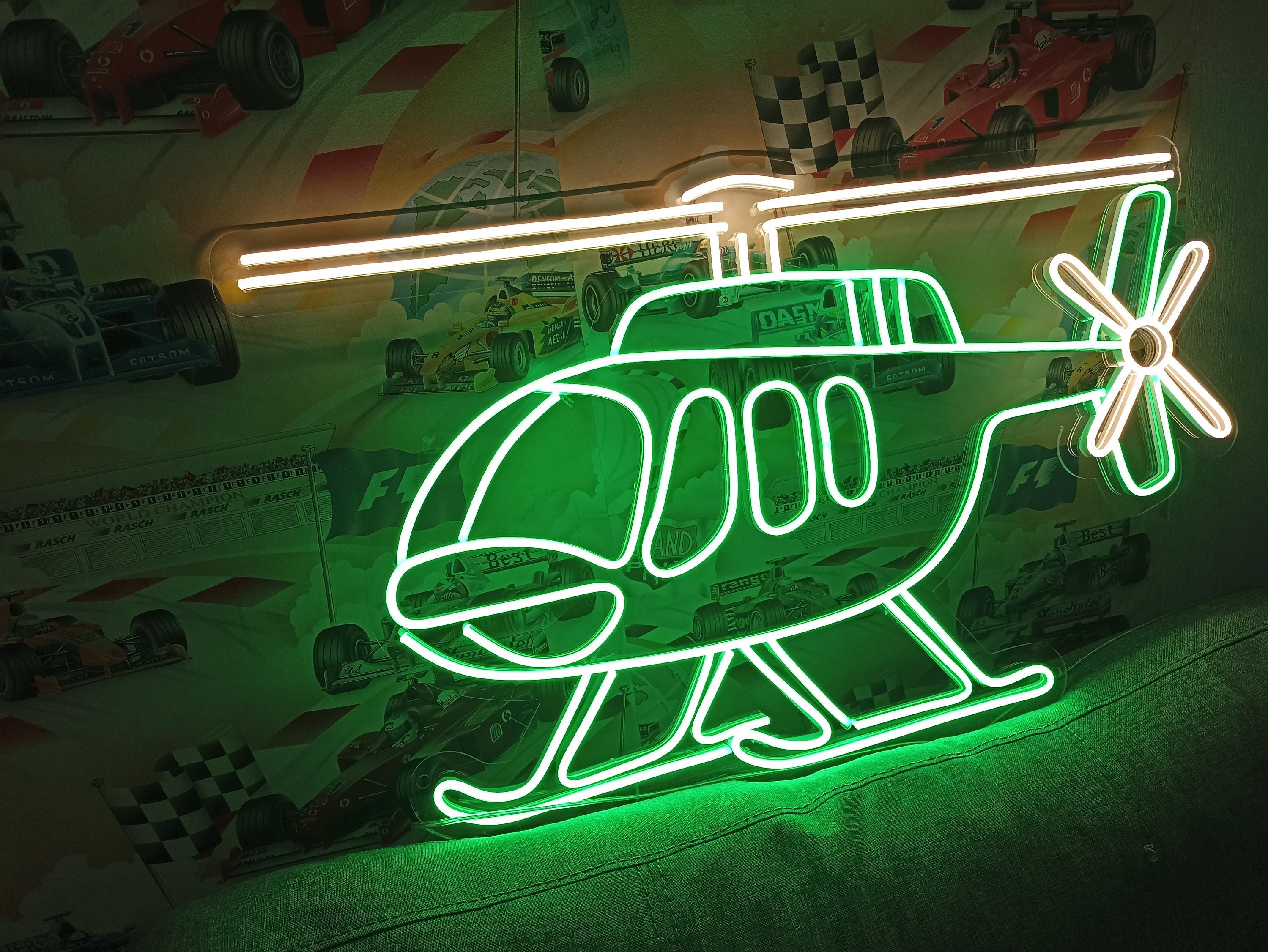 Helicopter Neon Sign, Neon Helicopter Light, Helicopter Led Sign, Helicopter Neon Light, Neon Helicopter Display, Helicopter Wall Neon