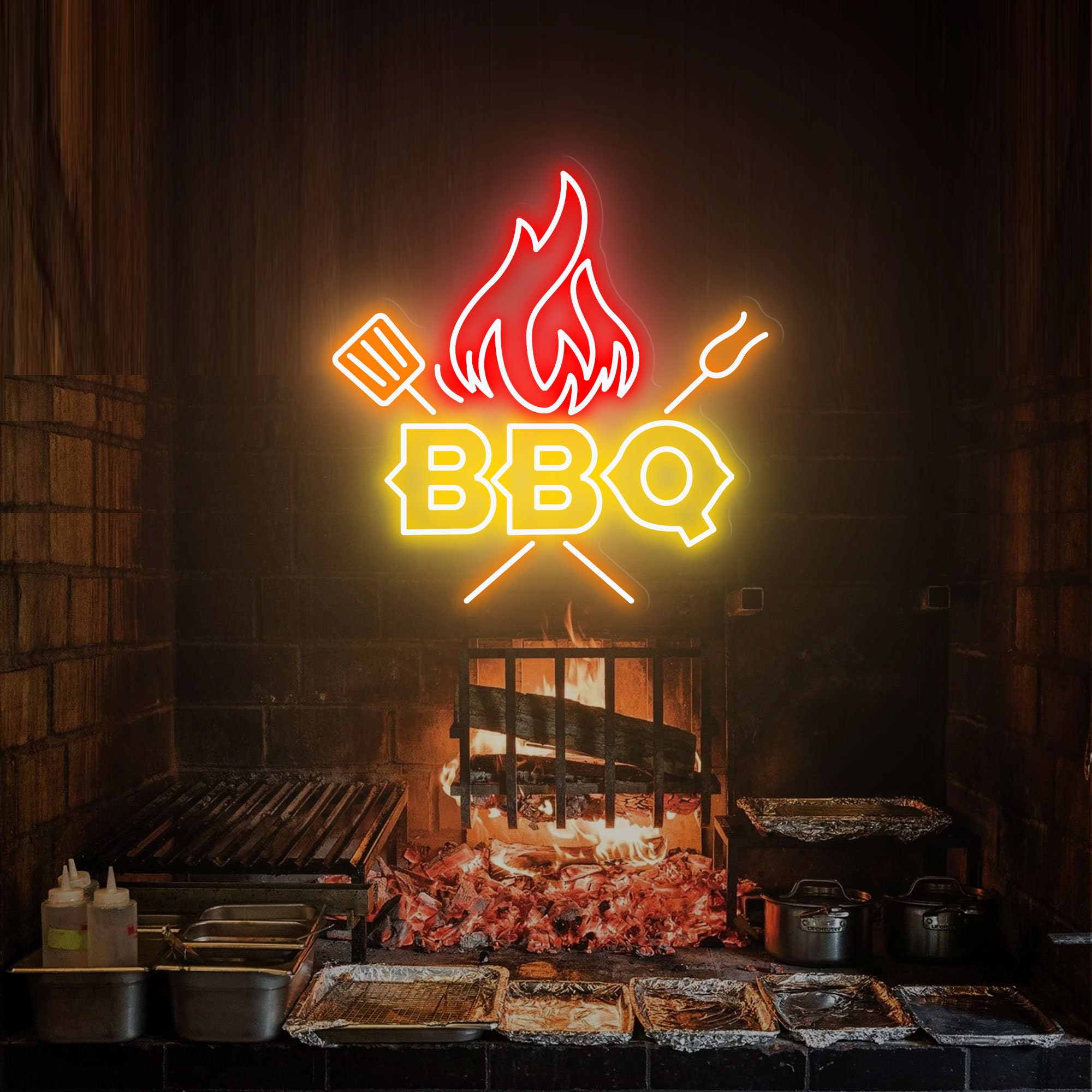 Bbq Neon Signs, Barbecue Neon Sign Lights Beer Bar Party Wall Decoration Custom Wedding Sign Led Gift Room Home Decor