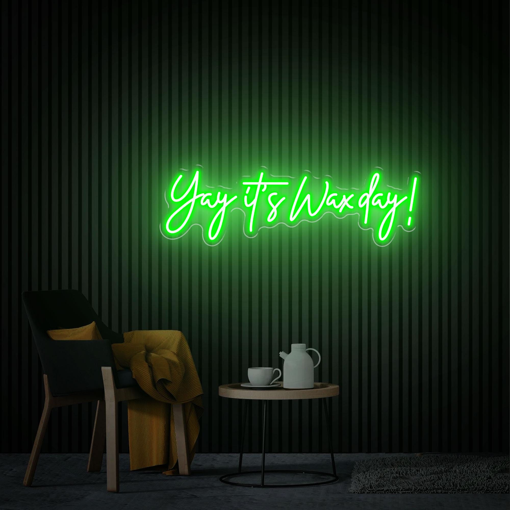 Yay It's Wax Day Neon Sign, Custom Wax Room Neon Art, Beauty Salon Decor, Home Decor Wax Led Sign, Custom Glow Welcome Sign, Gift for Salon