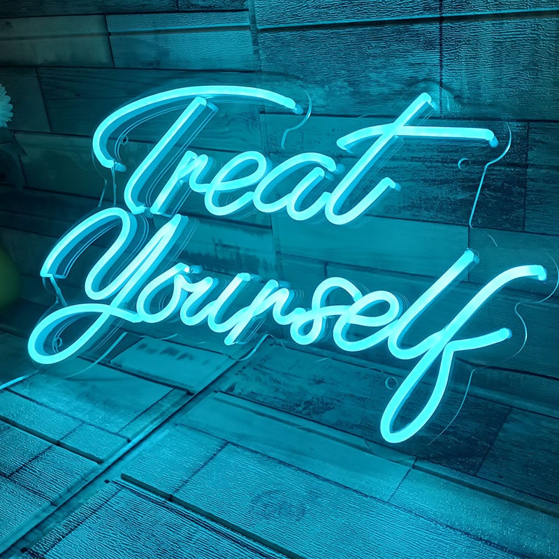 Treat Yourself Neon Sign, Quote LED Sign, Neon Signs For Home